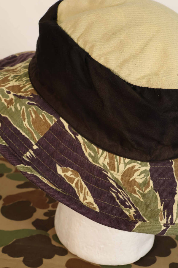 Limited quantity aged MILITARIA 1911 Okinawa Tiger CISO cut boonie hat