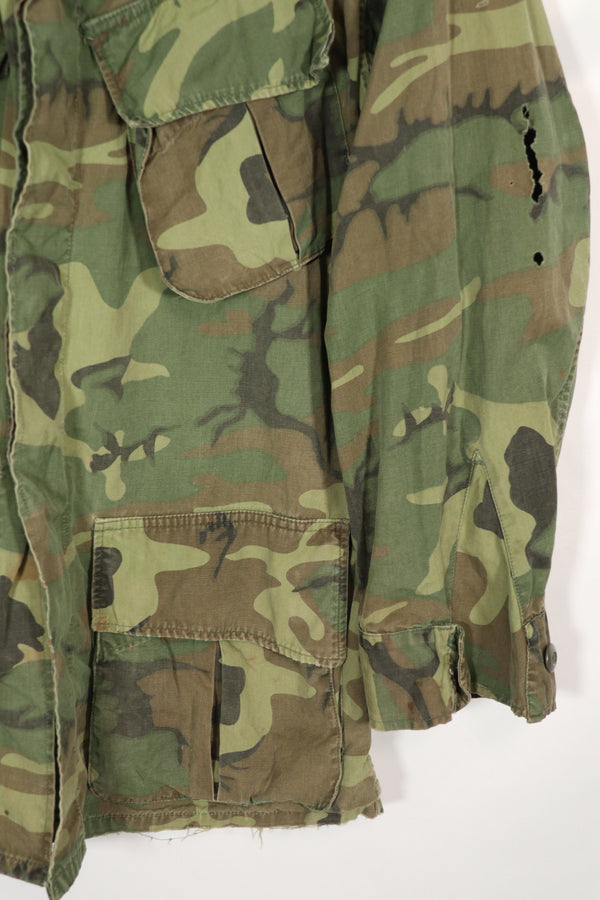 実物　ERDL ノンリップストップ　ジャングルファティーグ　ジャケット　中古品　傷などあり　B