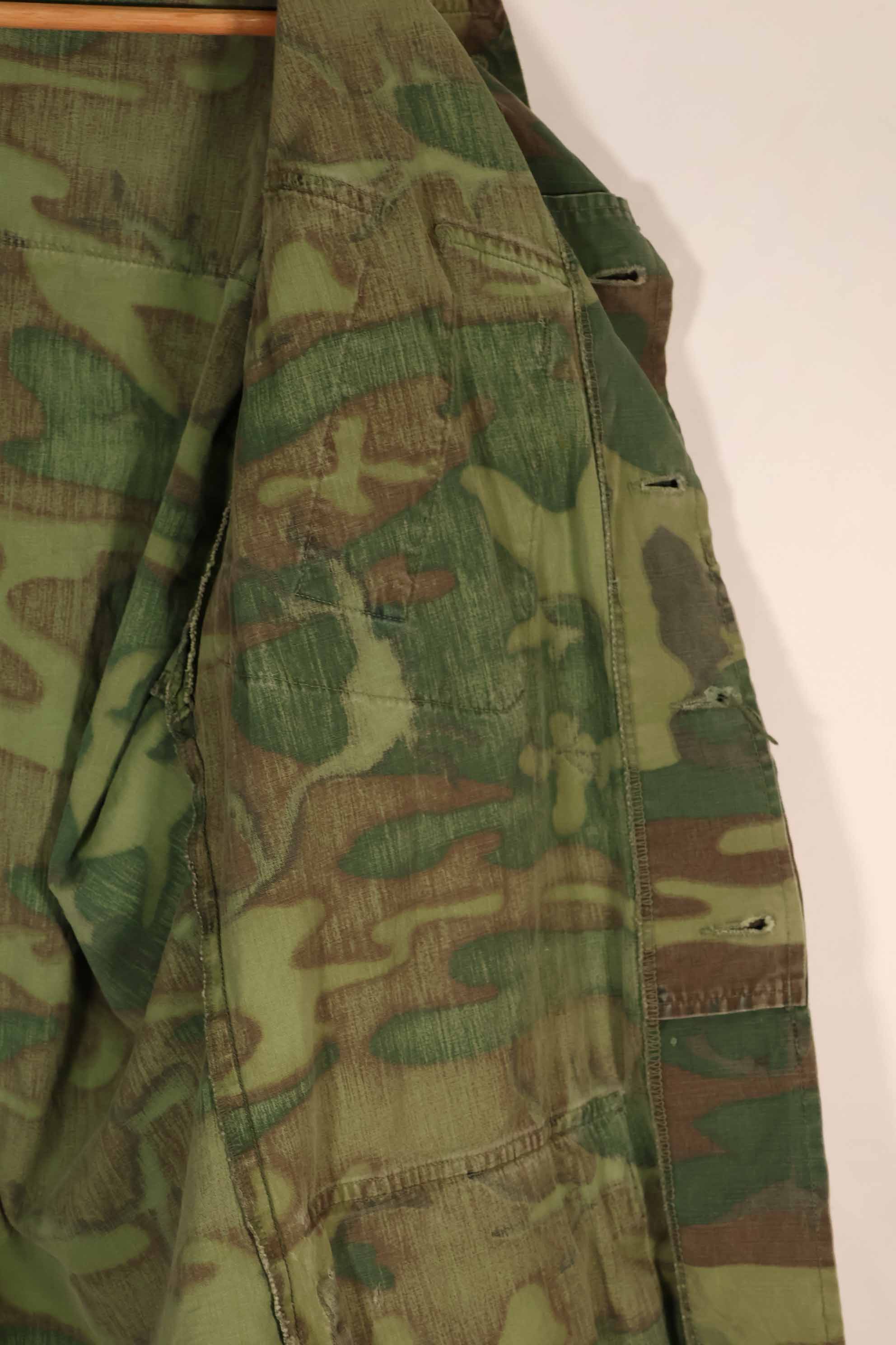 実物　ノンリップストップ生地　ERDL　ジャングルファティーグ　ジャケット　中古品　タグなし