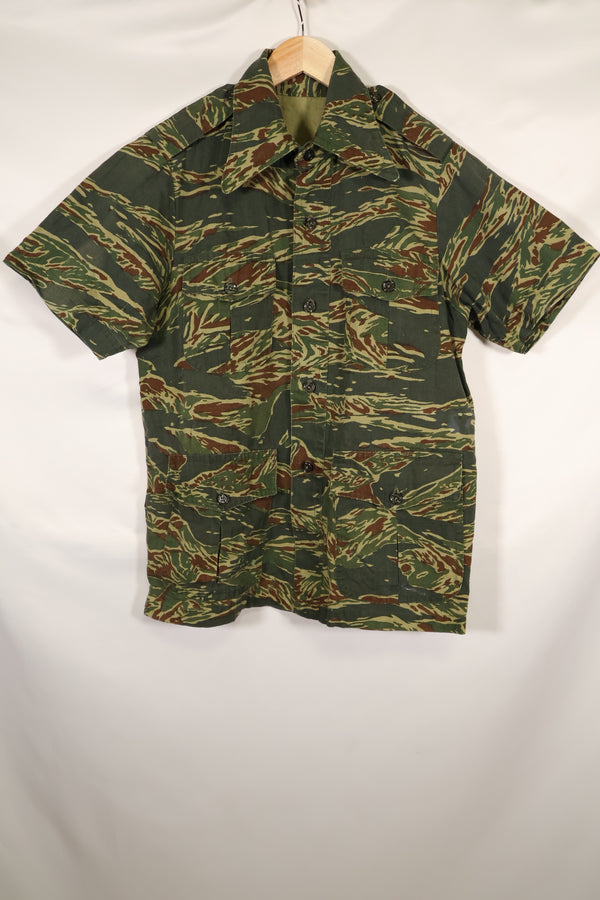 推定1970年代製　タイ　タイガーストライプ　パターン　サファリシャツ　中古品