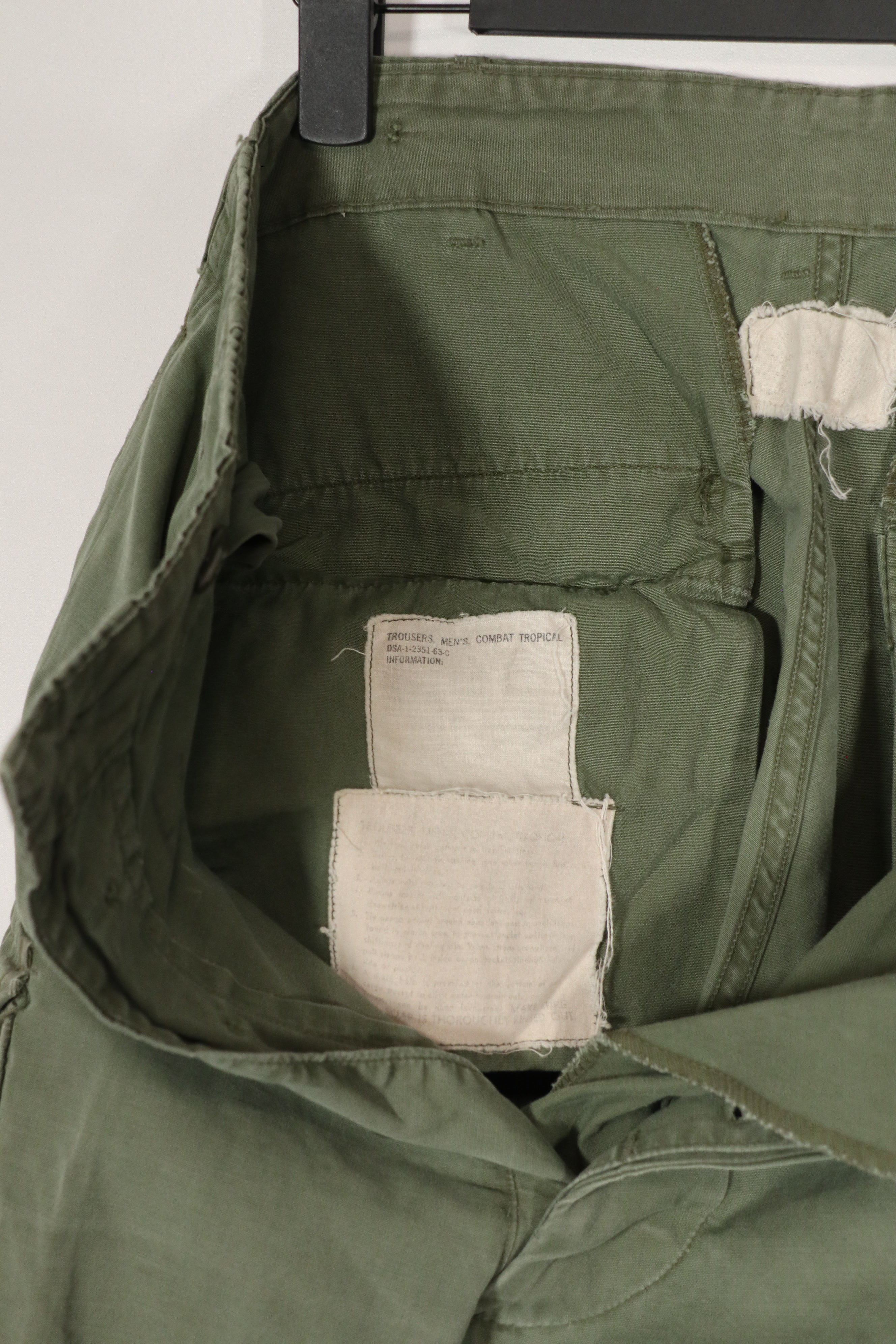 正品 1963 年第一代丛林迷彩裤（无腿带） - 二手