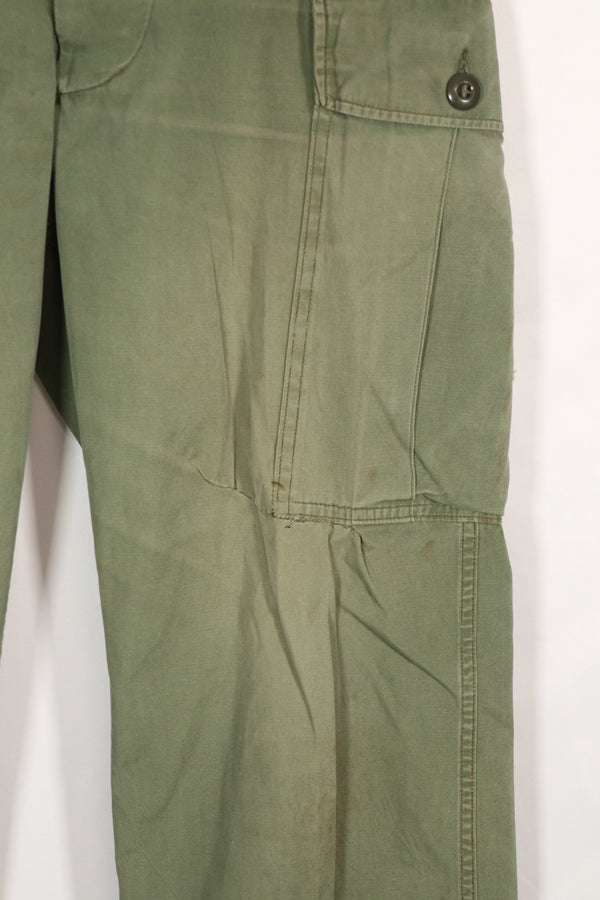 正品 1963 年第一代丛林迷彩裤，带腿带，二手