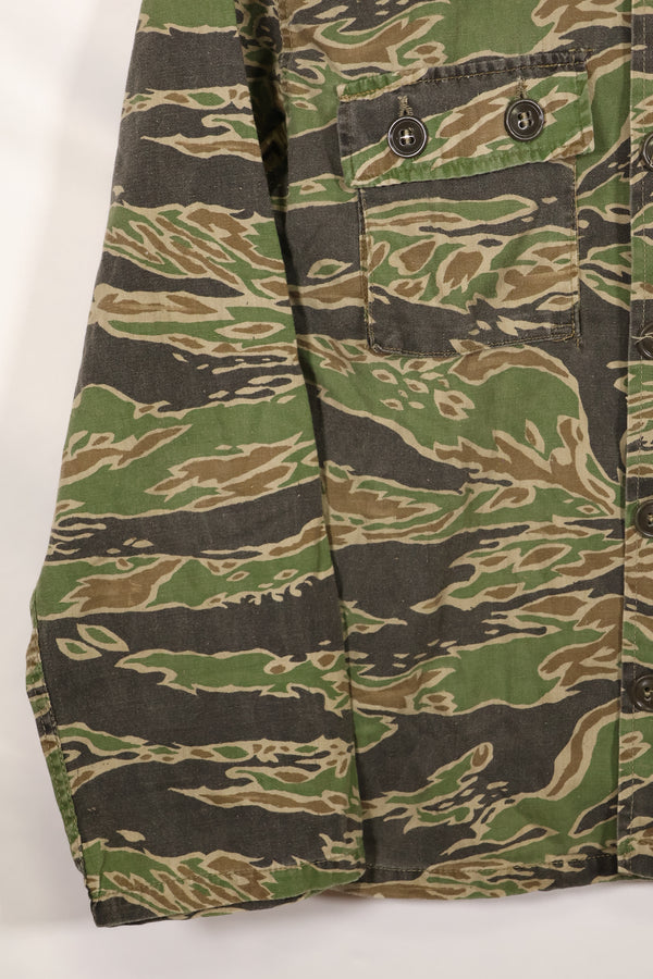 実物　レイトウォーパターン　タイガーストライプ　シャツ　A-L　退色あり