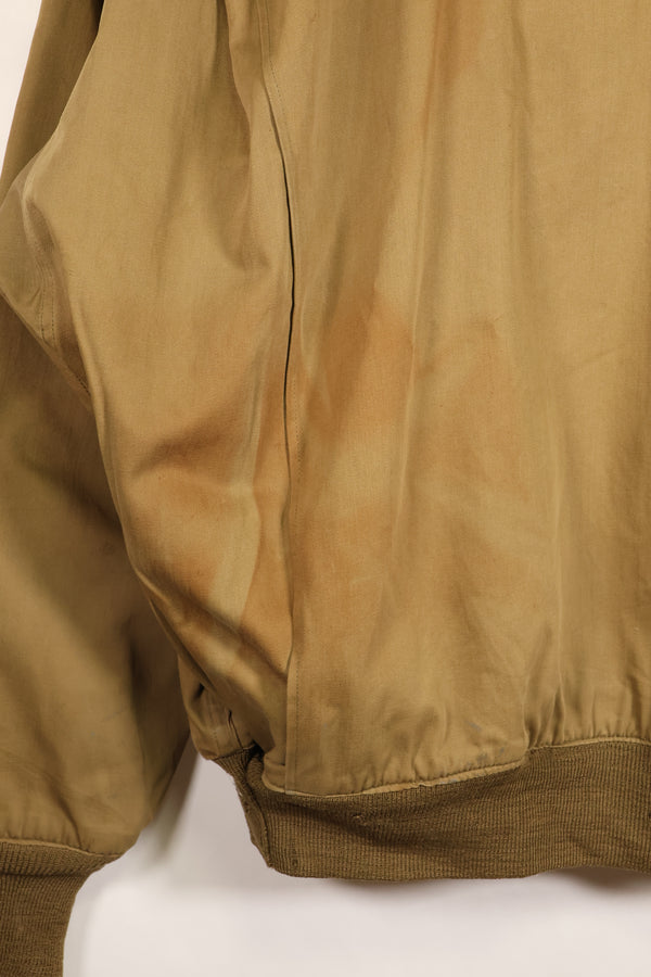 1940s, WWII, U.S. Army, 1st Model Tanker's Jacket, with damage and stains, used