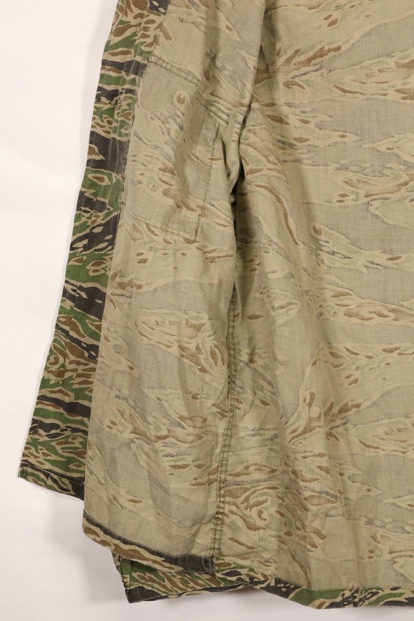 実物　レイトウォーパターン　タイガーストライプ　シャツ　A-L　退色あり