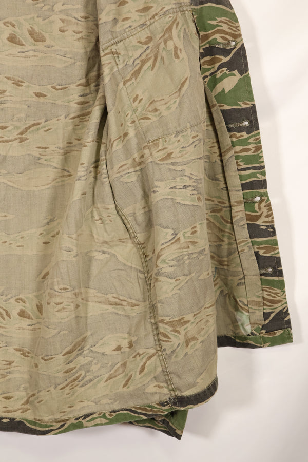 実物　レイトウォーパターン　タイガーストライプ　シャツ　A-L　退色あり