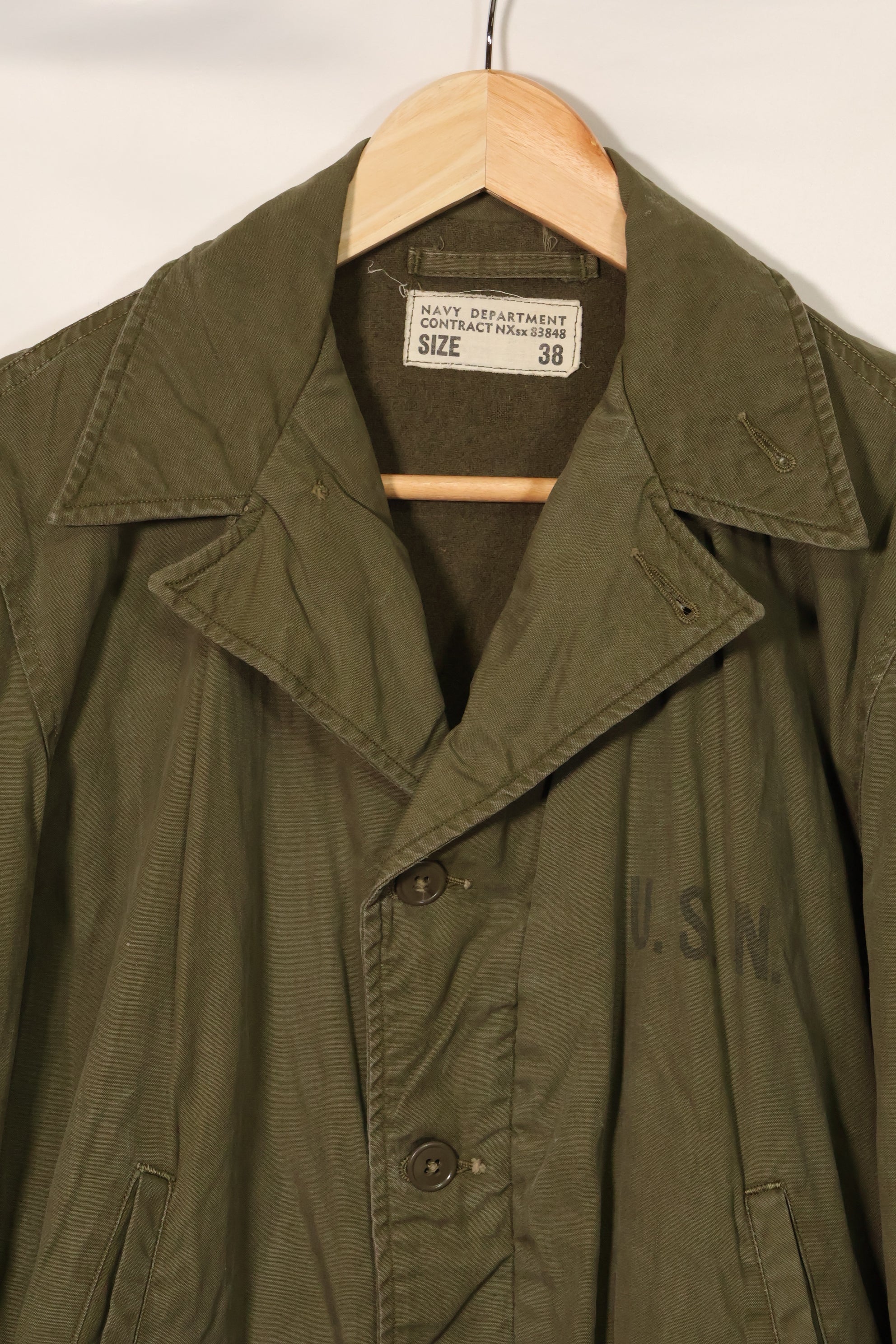 1940's U.S. Navy USN Corp Man Field Jacket, used.
