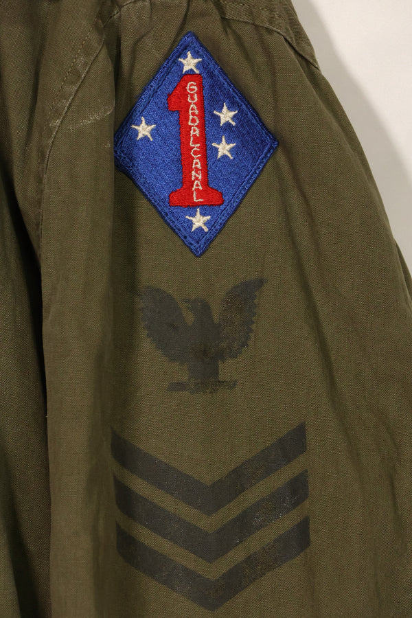 1940's U.S. Navy USN Corp Man Field Jacket, used.