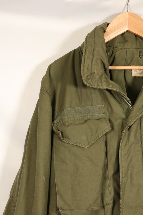Circa 1965–66  S-S  M65 Field Jacket  1st Model  No liner  Some stains  Used