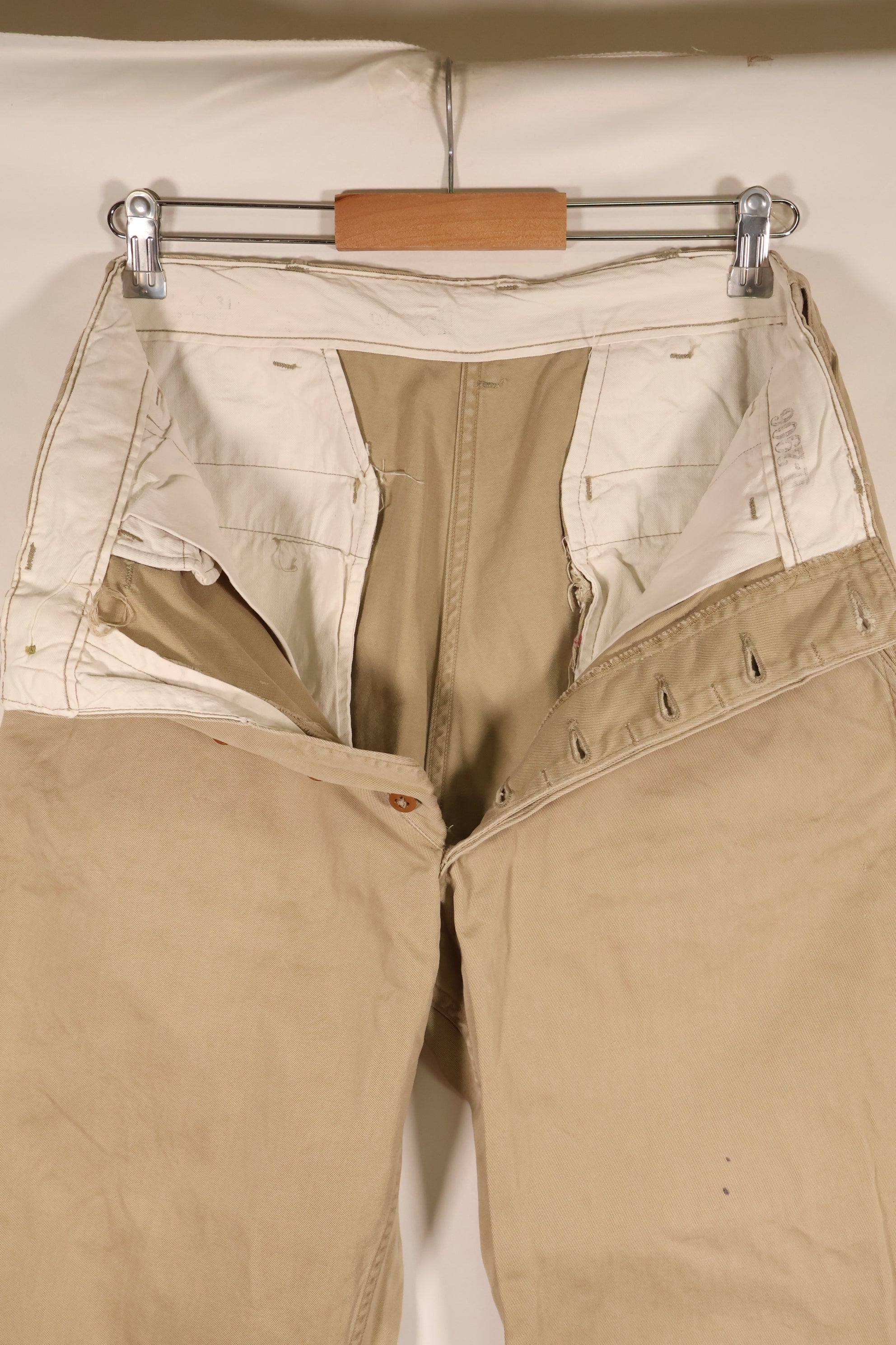 1940s, WWII, U.S. Army, Chino Pants, Service Uniform Pants, Used