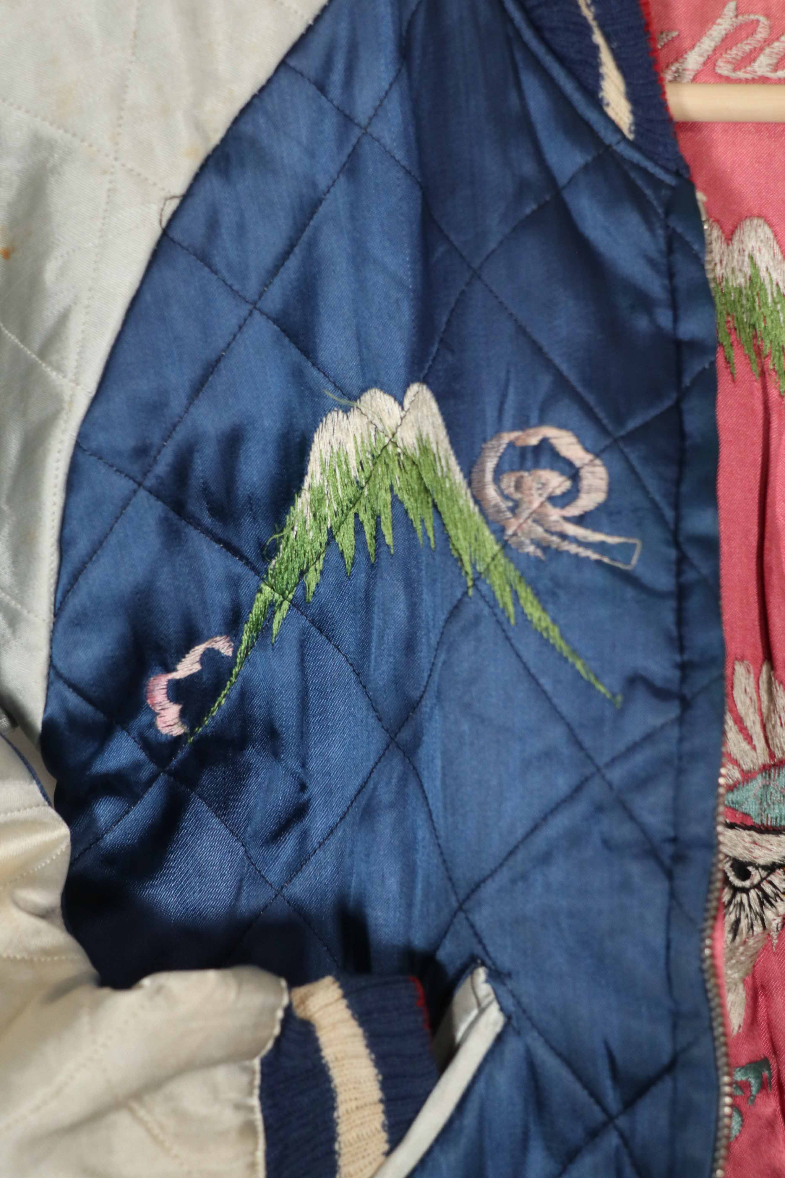 実物　1950年代　Japan Jacket　スカジャン　リバーシブル　ジッパー破損あり