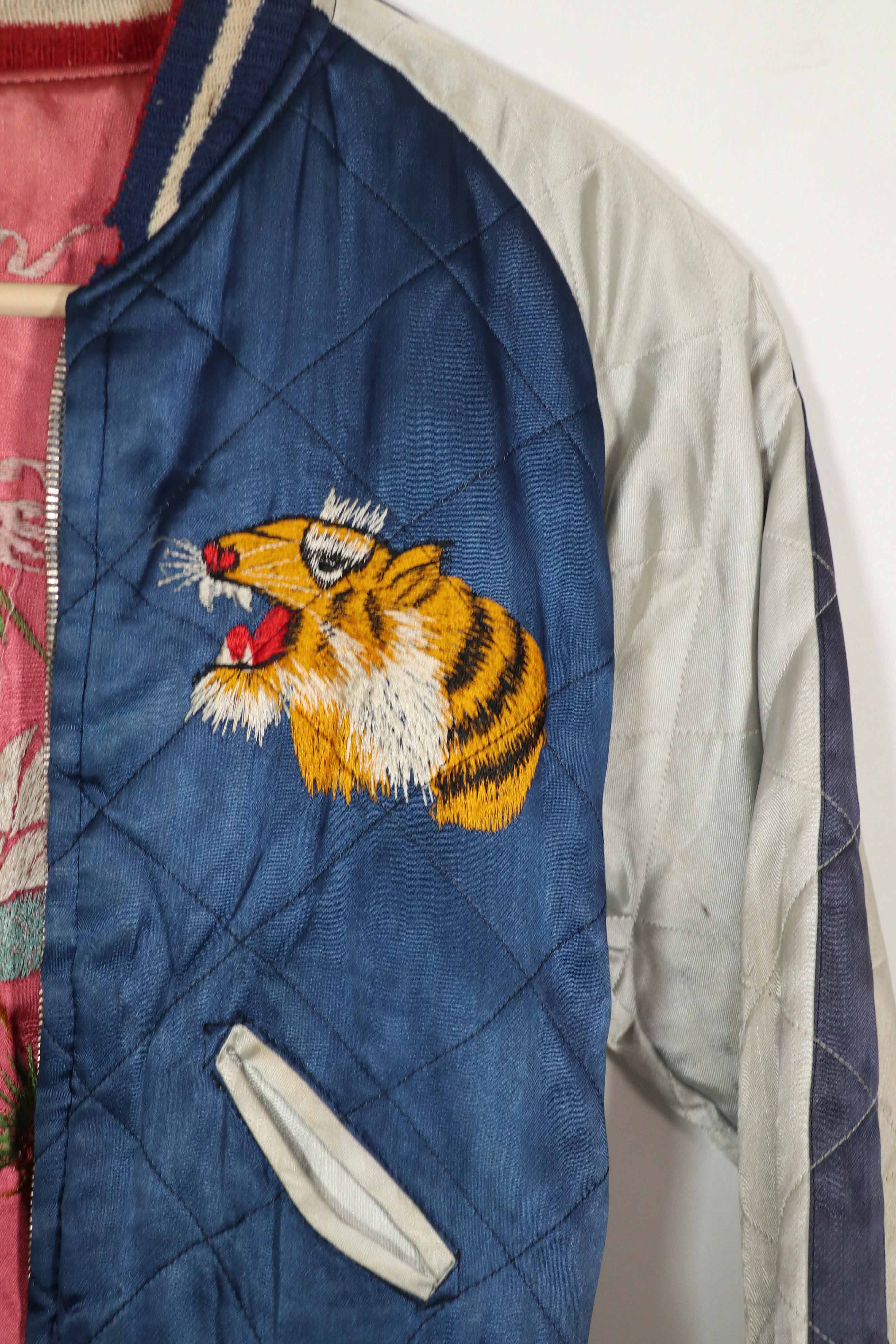 実物　1950年代　Japan Jacket　スカジャン　リバーシブル　ジッパー破損あり