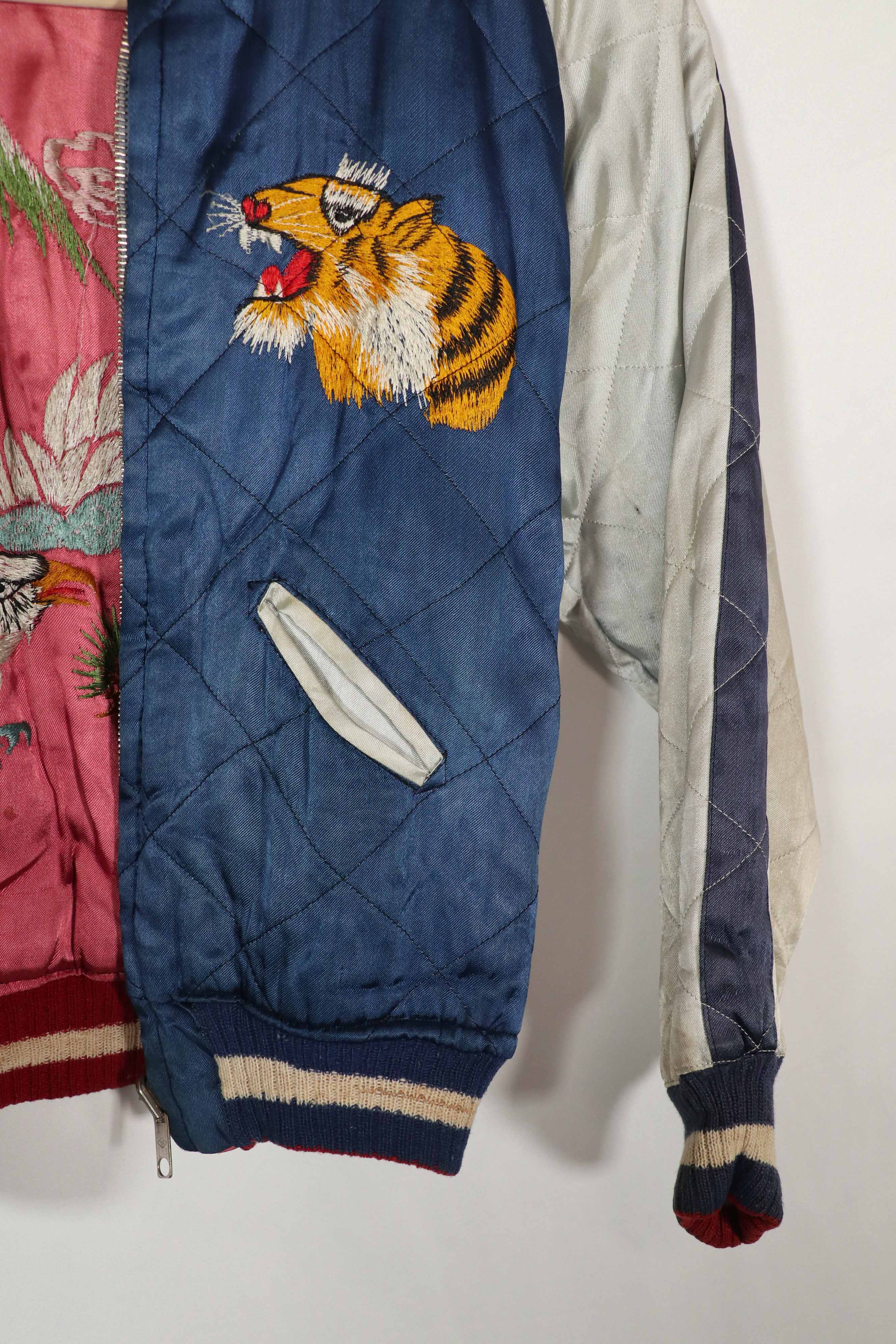 実物　1950年代　Japan Jacket　スカジャン　リバーシブル　ジッパー破損あり