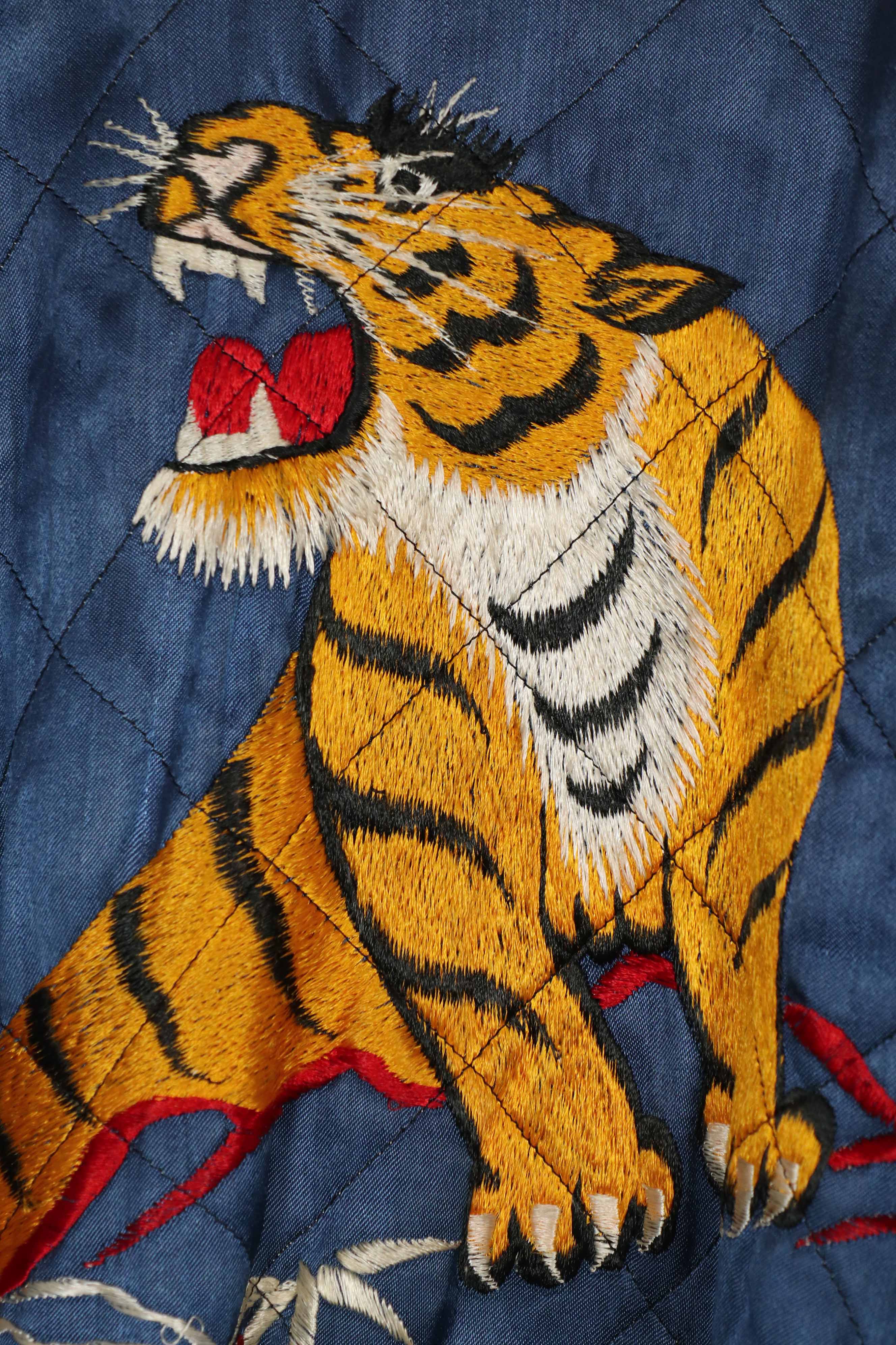 実物　1950年代　Japan Jacket　スカジャン　リバーシブル　ジッパー破損あり