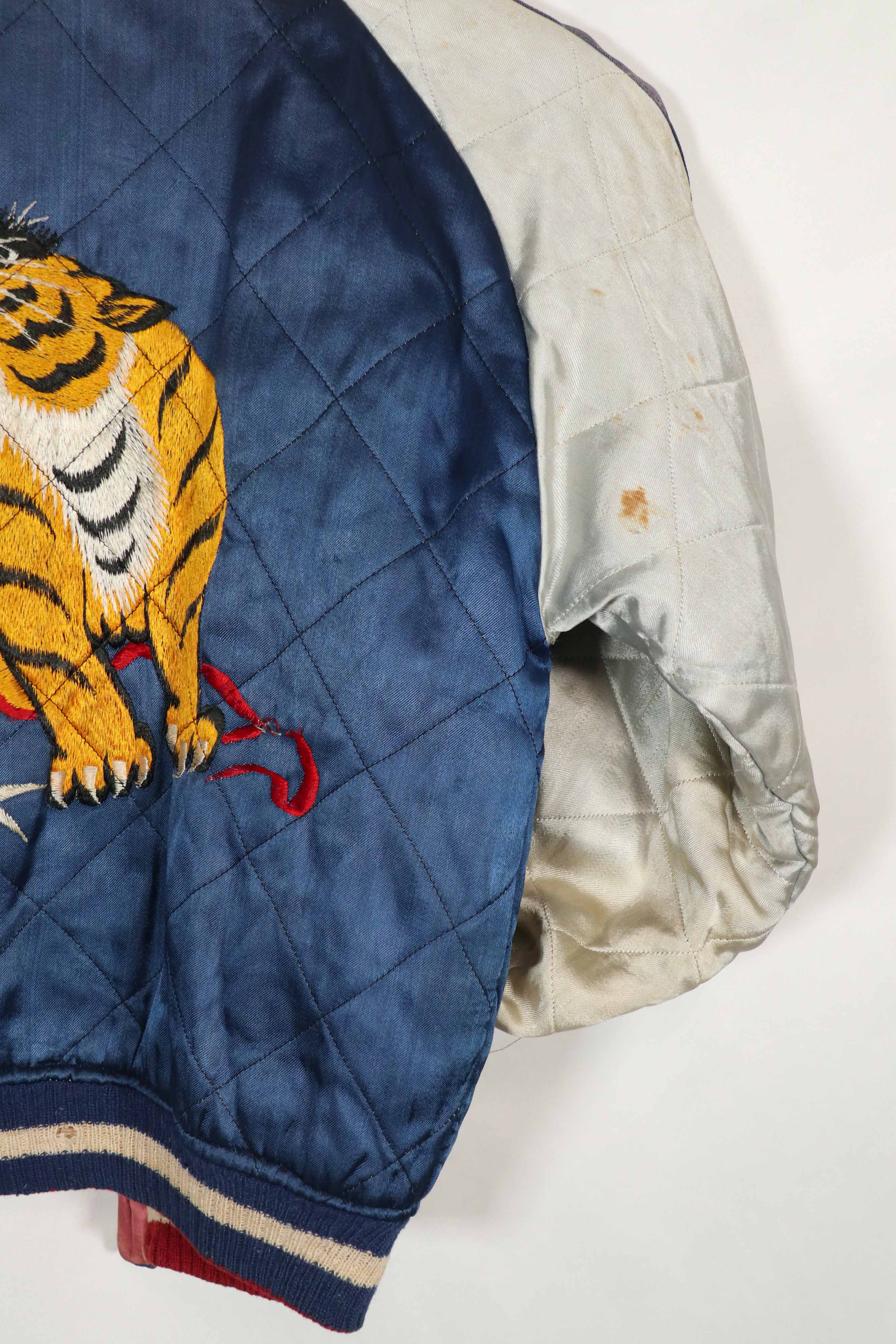 実物　1950年代　Japan Jacket　スカジャン　リバーシブル　ジッパー破損あり