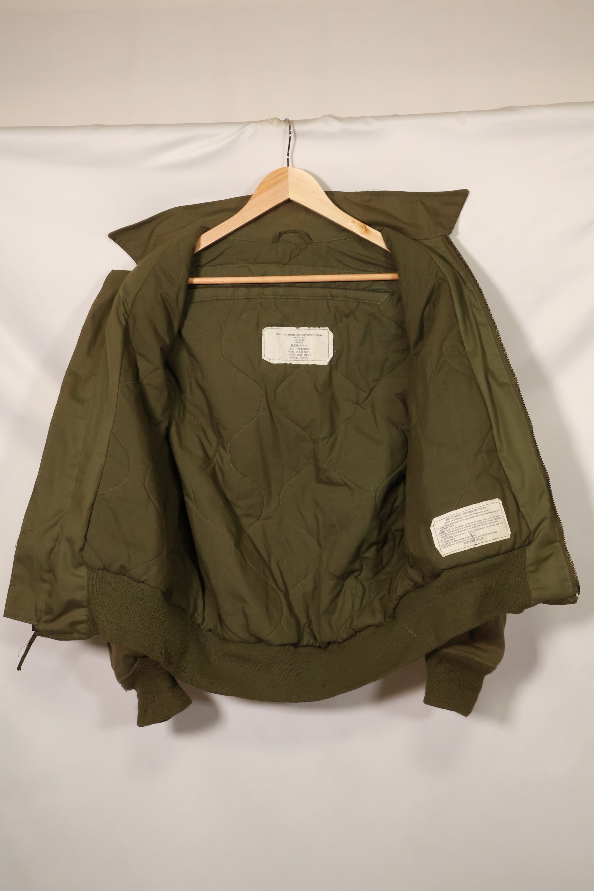 1991 Contract US Army Tanker Jacket ARAMID Material Used