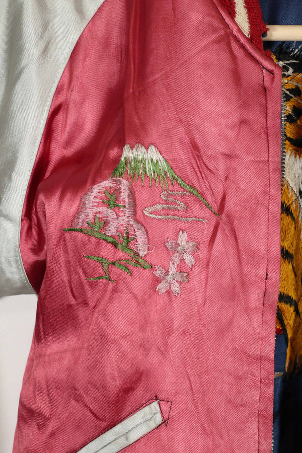 実物　1950年代　Japan Jacket　スカジャン　リバーシブル　ジッパー破損あり