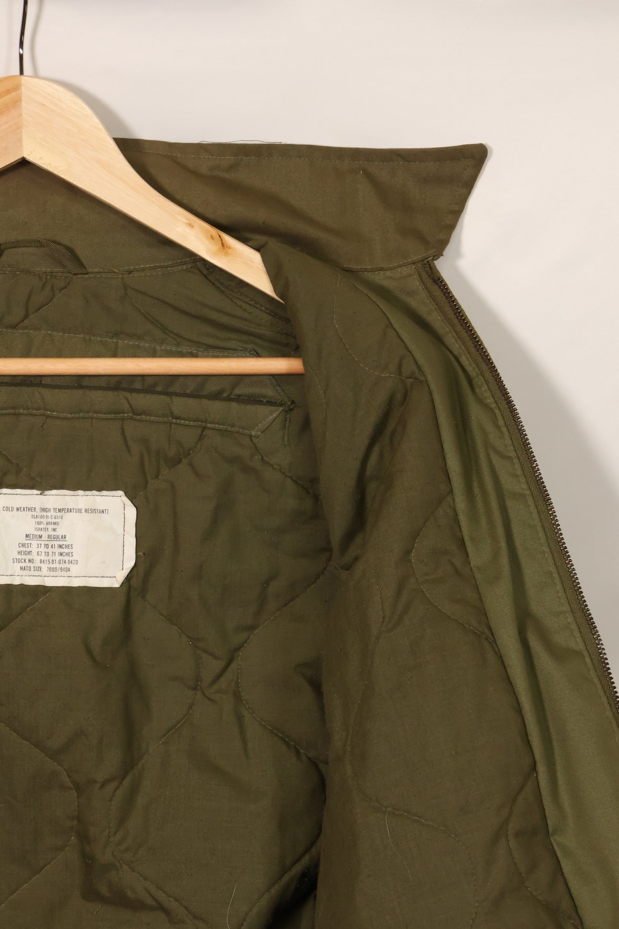 1991 Contract US Army Tanker Jacket ARAMID Material Used