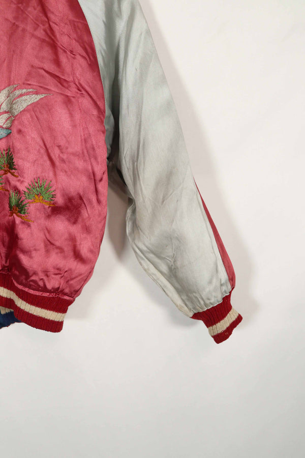 実物　1950年代　Japan Jacket　スカジャン　リバーシブル　ジッパー破損あり