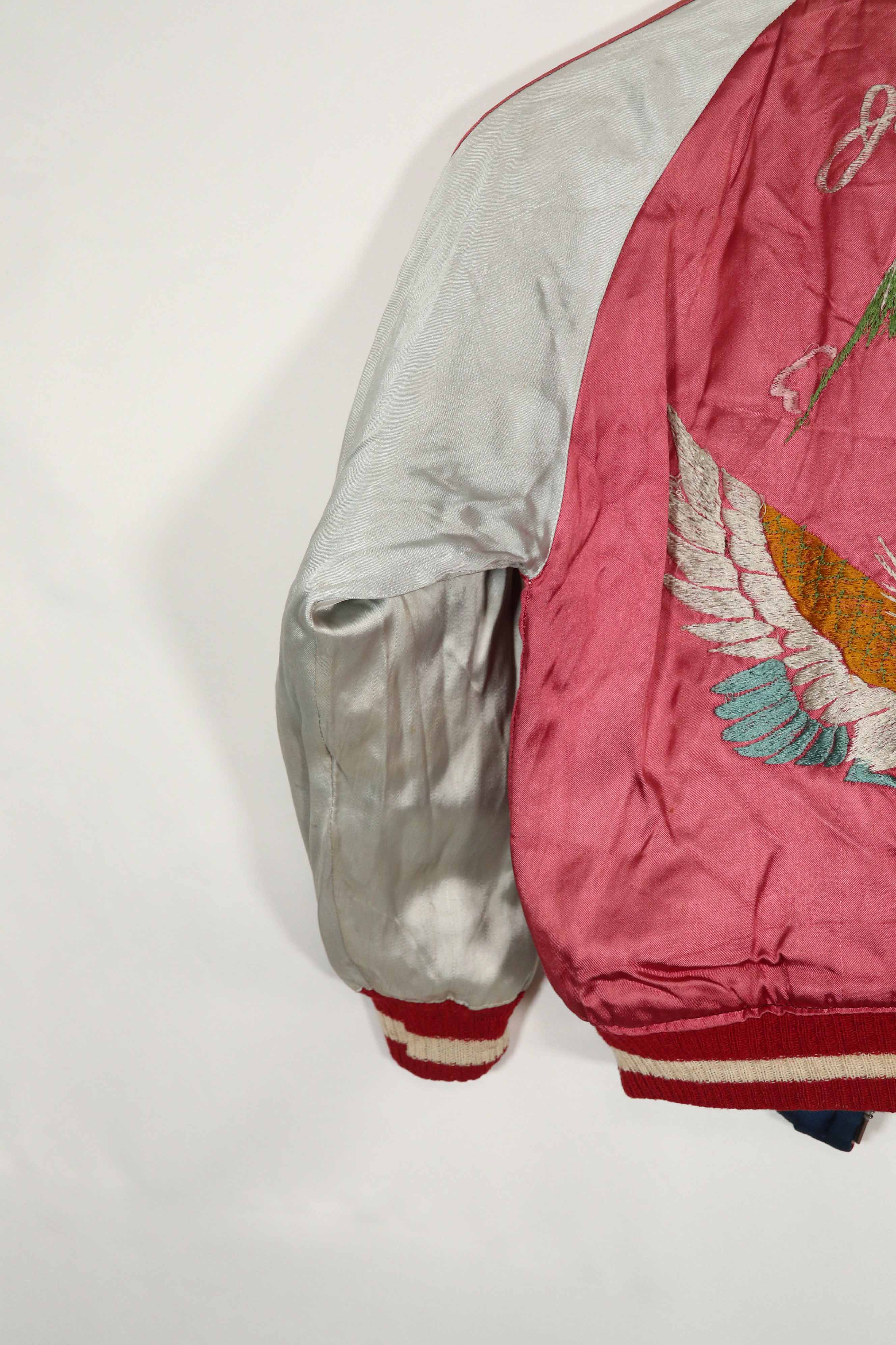 実物　1950年代　Japan Jacket　スカジャン　リバーシブル　ジッパー破損あり