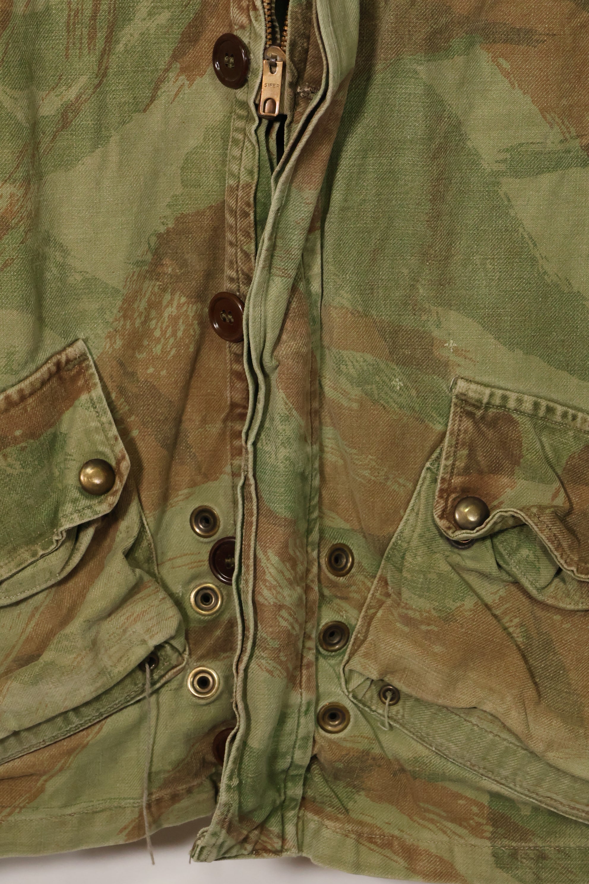 二手 1950 年代法国陆军蜥蜴迷彩 TAP 47/54 空降兵夹克