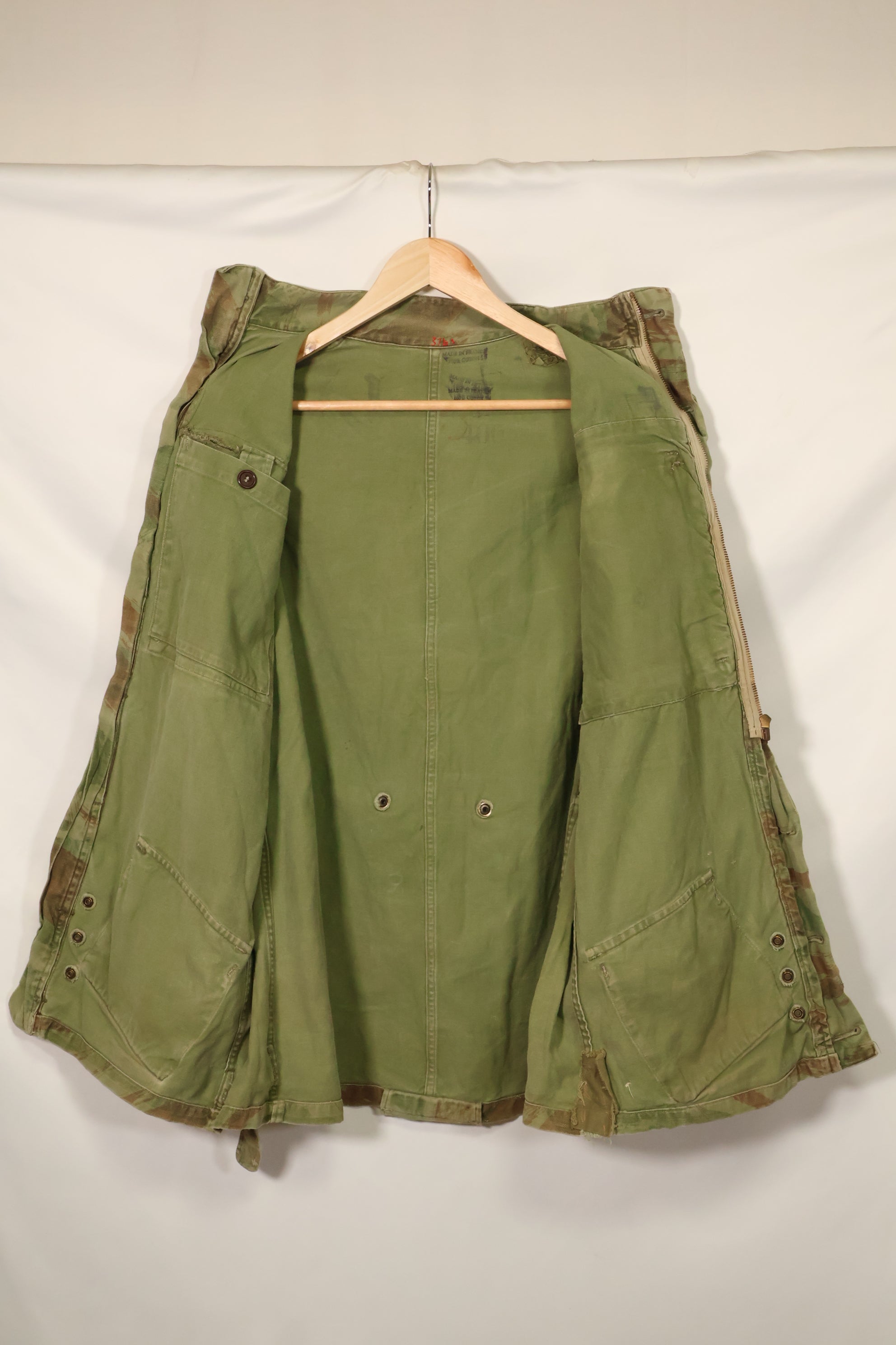 二手 1950 年代法国陆军蜥蜴迷彩 TAP 47/54 空降兵夹克