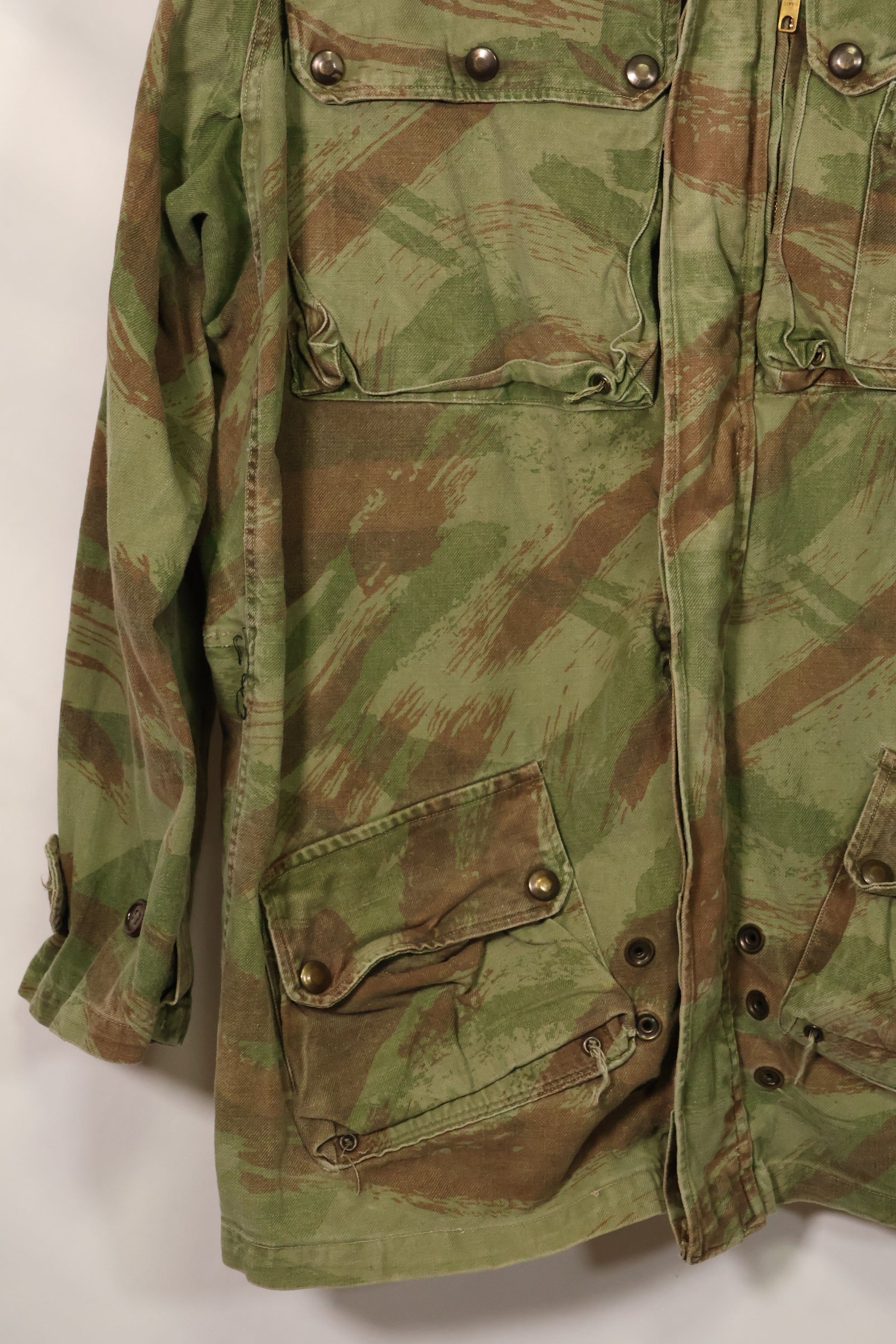20世纪50年代法国陆军蜥蜴迷彩TAP 47/54空降兵夹克，带以色列印章，二手
