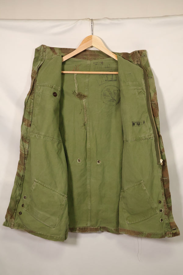 20世纪50年代法国陆军蜥蜴迷彩TAP 47/54空降兵夹克，带以色列印章，二手