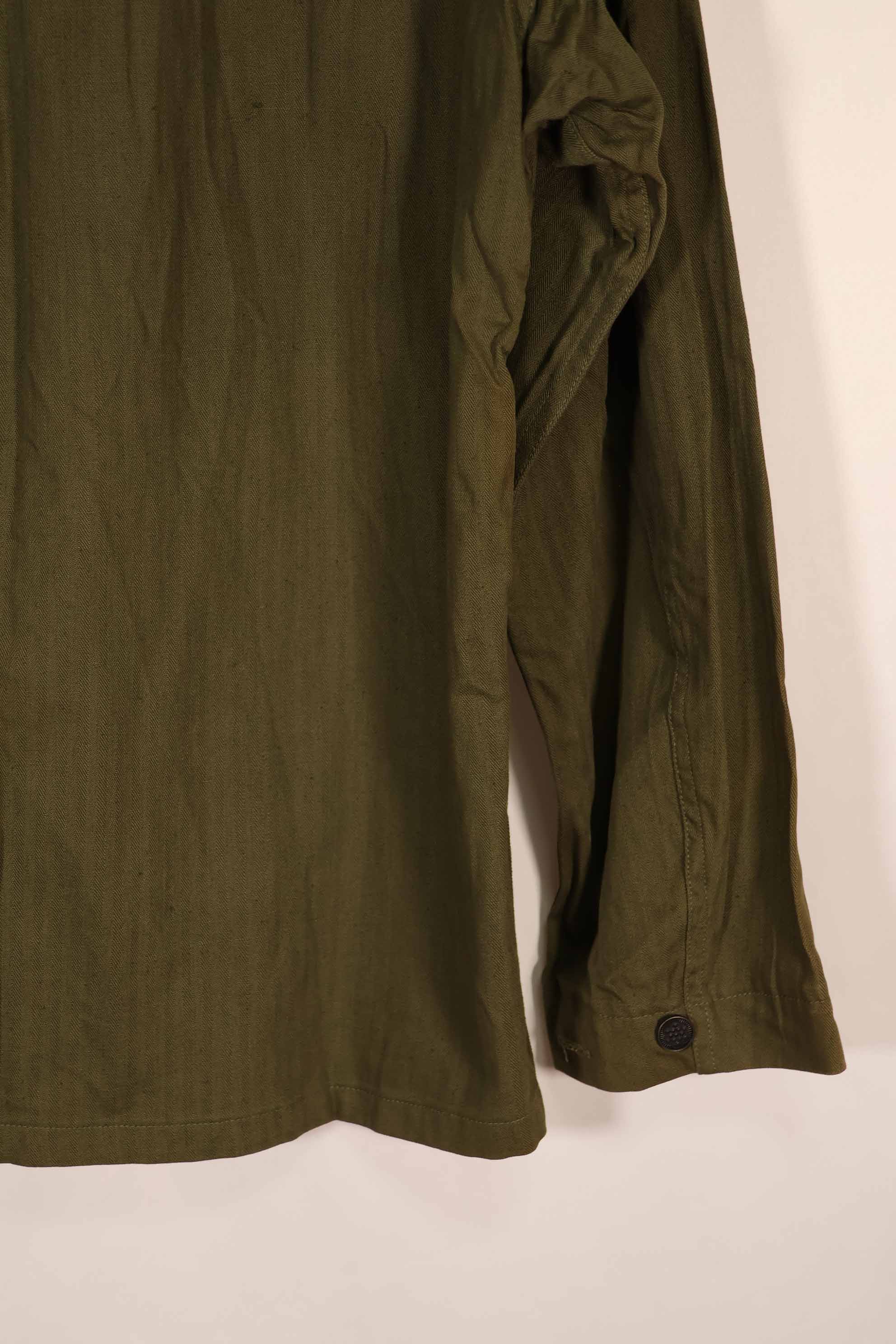 実物　1940年代　アメリカ陸軍　HBT OD ユーティリティジャケット　サイズタグなし　状態良い