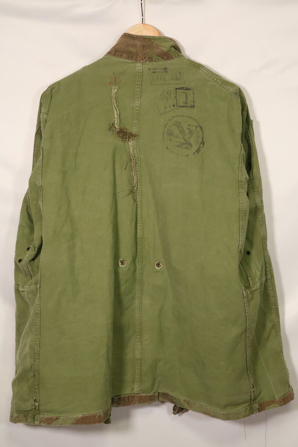 20世纪50年代法国陆军蜥蜴迷彩TAP 47/54空降兵夹克，带以色列印章，二手