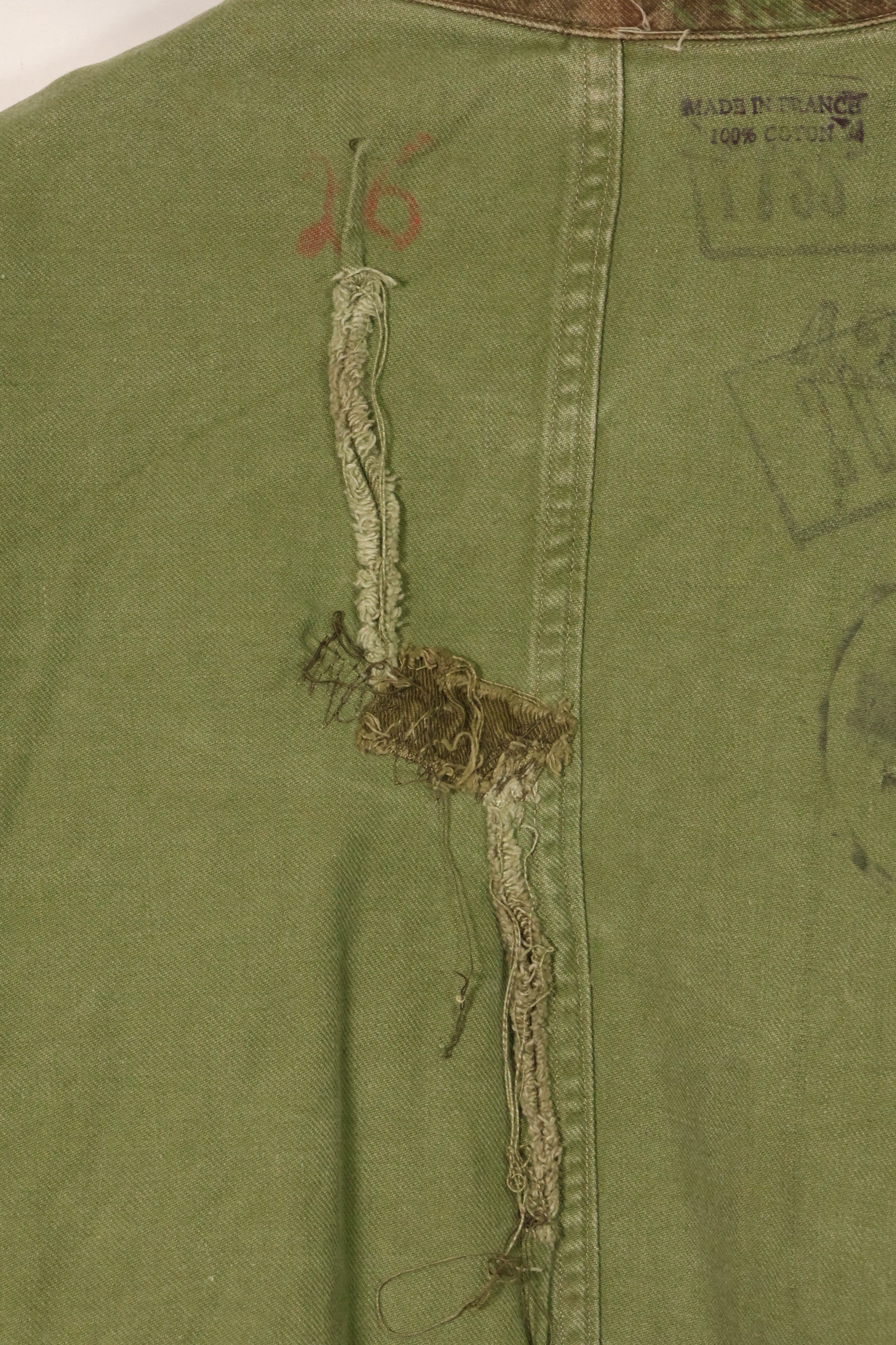 20世纪50年代法国陆军蜥蜴迷彩TAP 47/54空降兵夹克，带以色列印章，二手