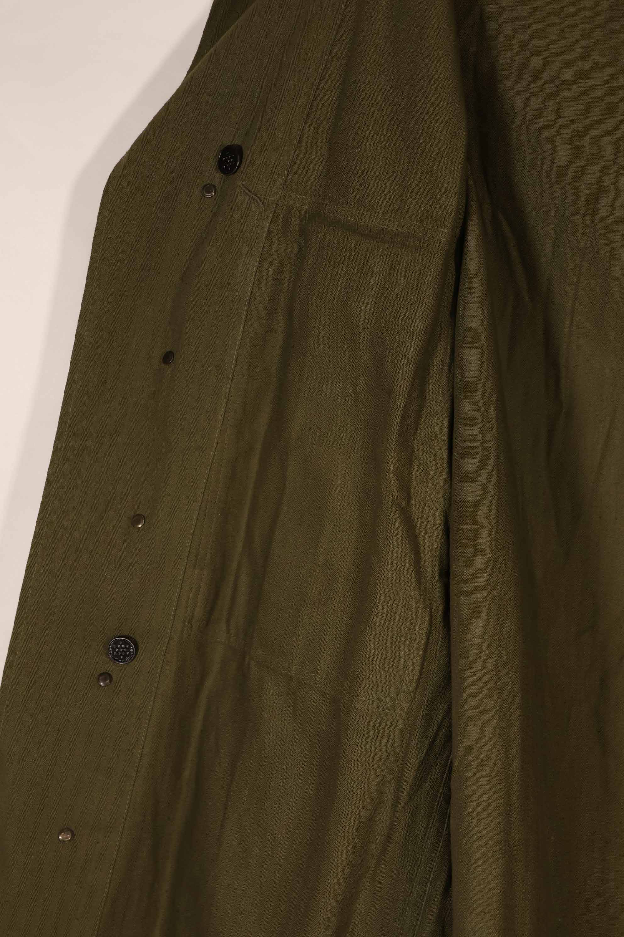 実物　1940年代　アメリカ陸軍　HBT OD ユーティリティジャケット　サイズタグなし　状態良い