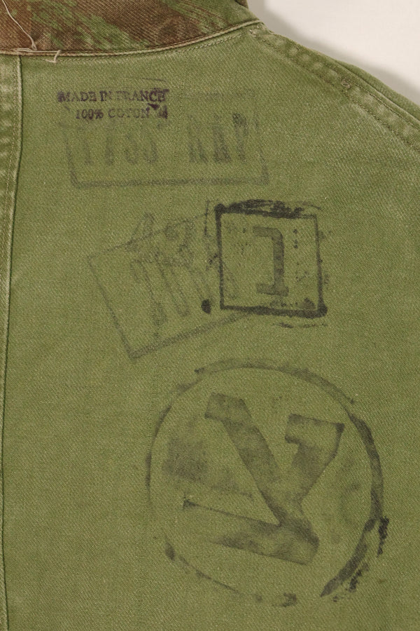 20世纪50年代法国陆军蜥蜴迷彩TAP 47/54空降兵夹克，带以色列印章，二手