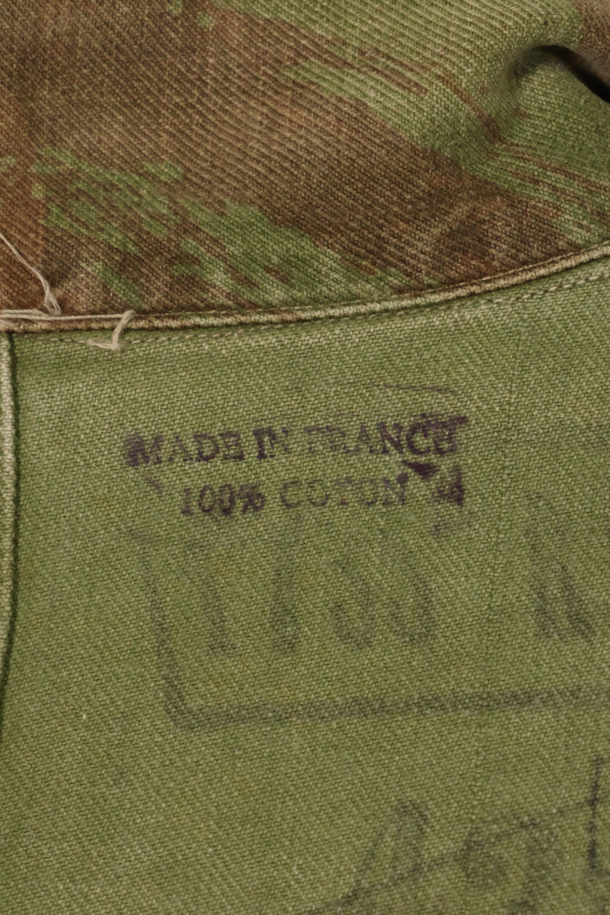 20世纪50年代法国陆军蜥蜴迷彩TAP 47/54空降兵夹克，带以色列印章，二手