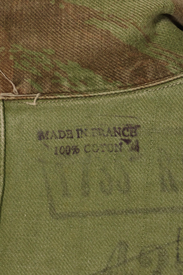 20世纪50年代法国陆军蜥蜴迷彩TAP 47/54空降兵夹克，带以色列印章，二手