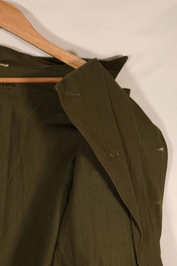 実物　1940年代　アメリカ陸軍　HBT OD ユーティリティジャケット　サイズタグなし　状態良い