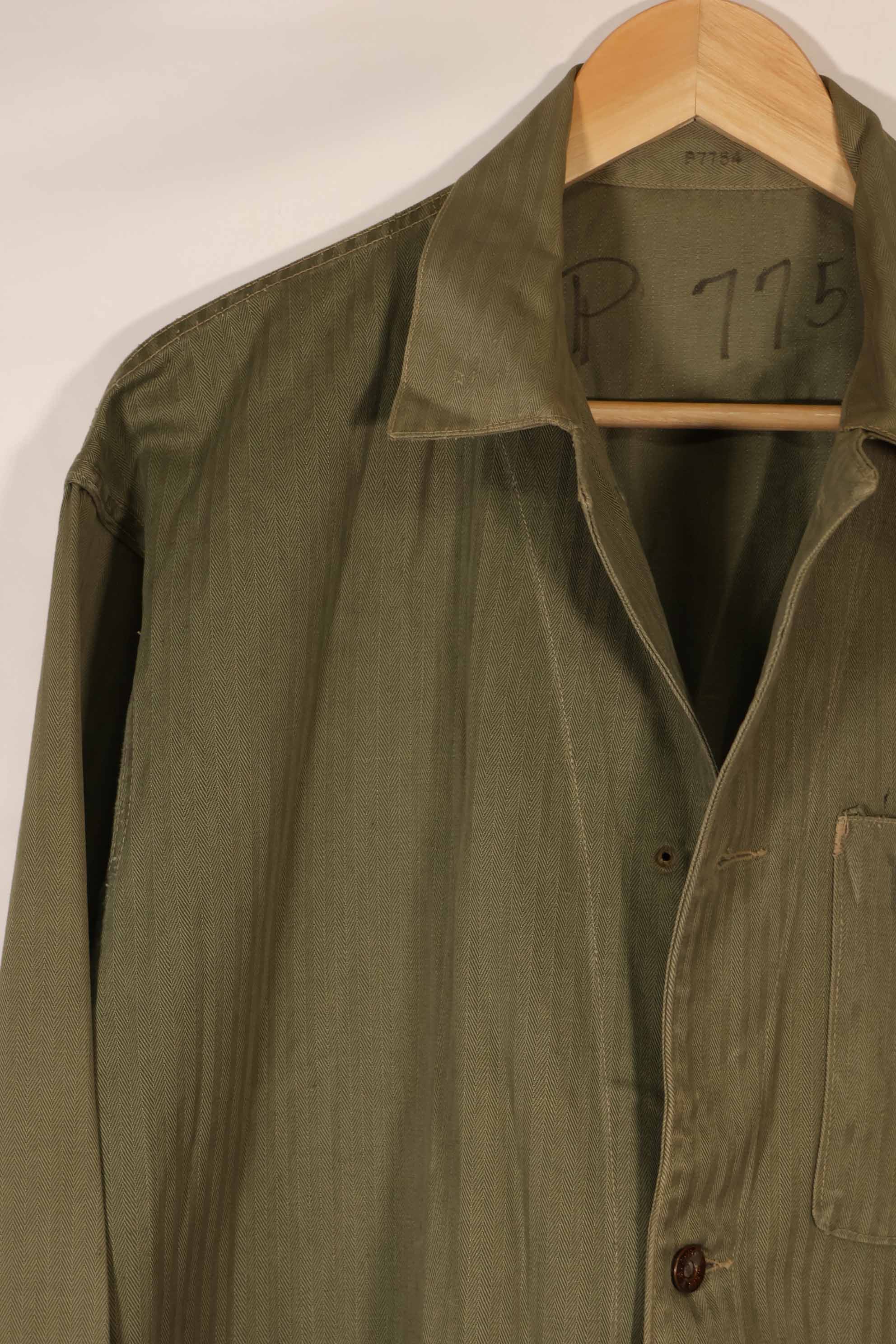 実物　1940年代　アメリカ海兵隊　USMC　M41 HBTユーティリティジャケット　ポケット欠損