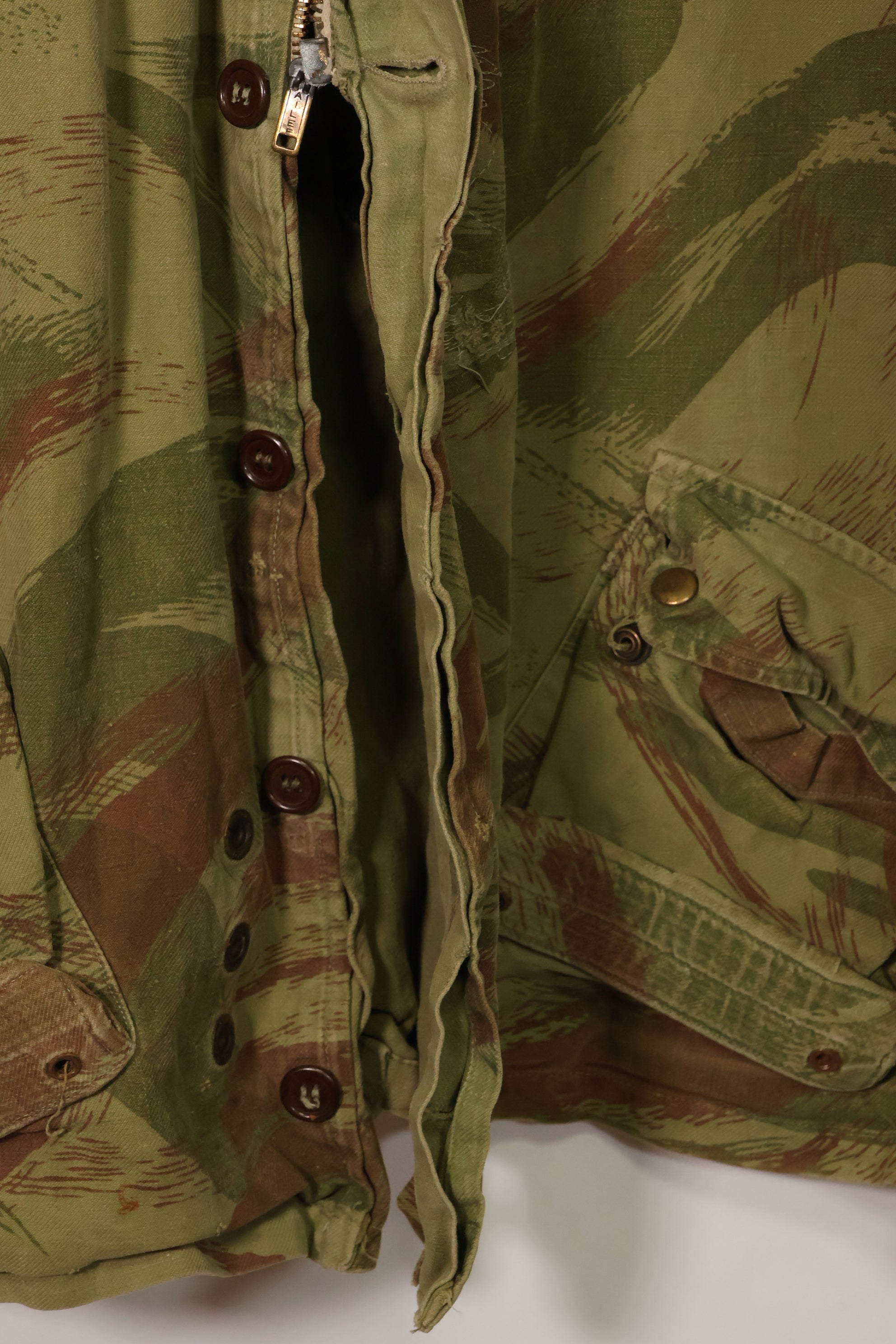 20世纪50年代法国陆军蜥蜴迷彩TAP 47/53空降兵夹克，带以色列印章，二手