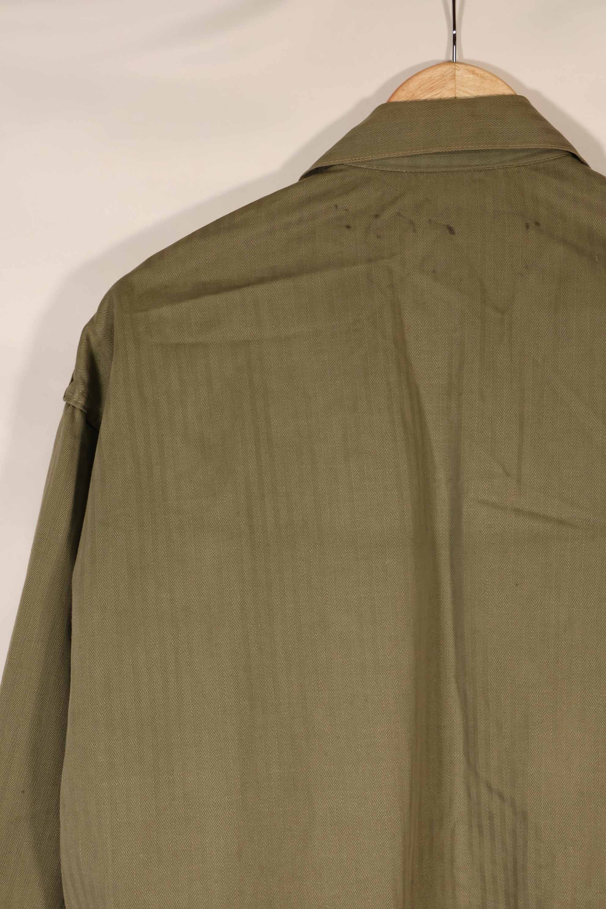 実物　1940年代　アメリカ海兵隊　USMC　M41 HBTユーティリティジャケット　ポケット欠損