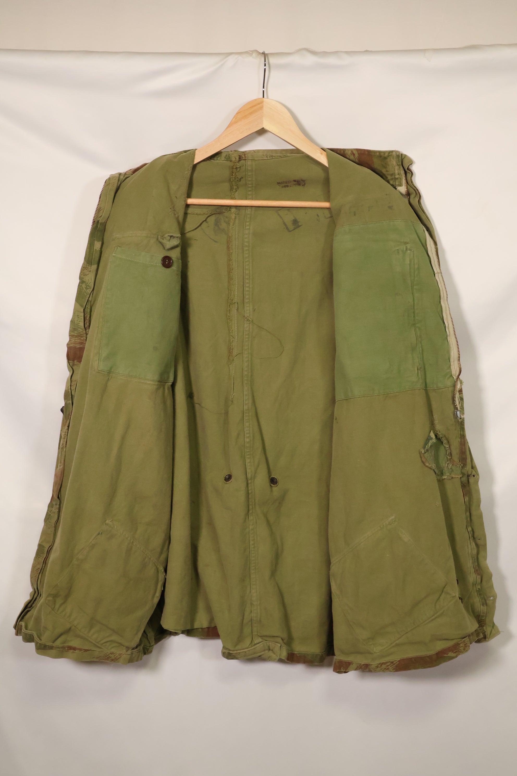 20世纪50年代法国陆军蜥蜴迷彩TAP 47/53空降兵夹克，带以色列印章，二手