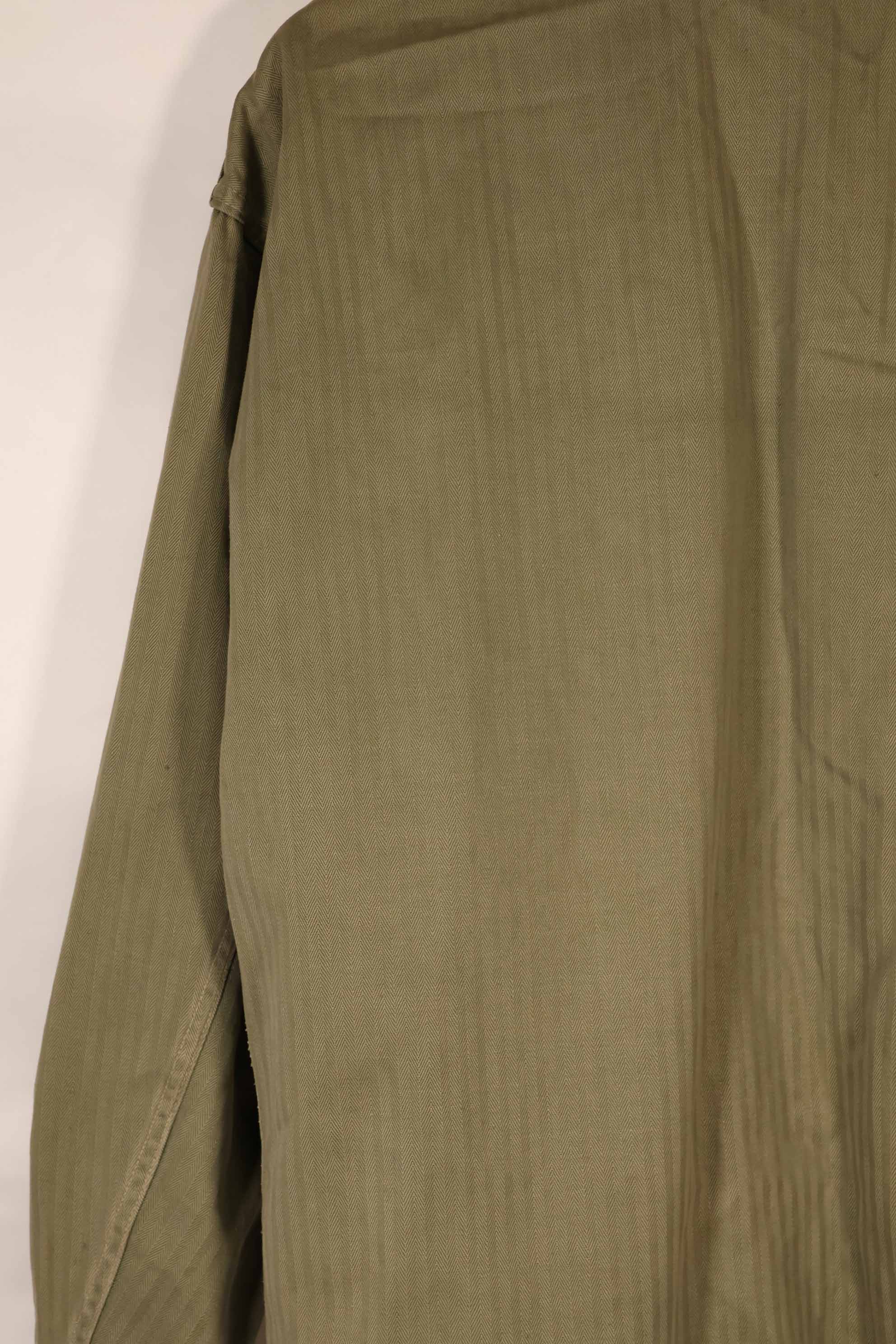 実物　1940年代　アメリカ海兵隊　USMC　M41 HBTユーティリティジャケット　ポケット欠損