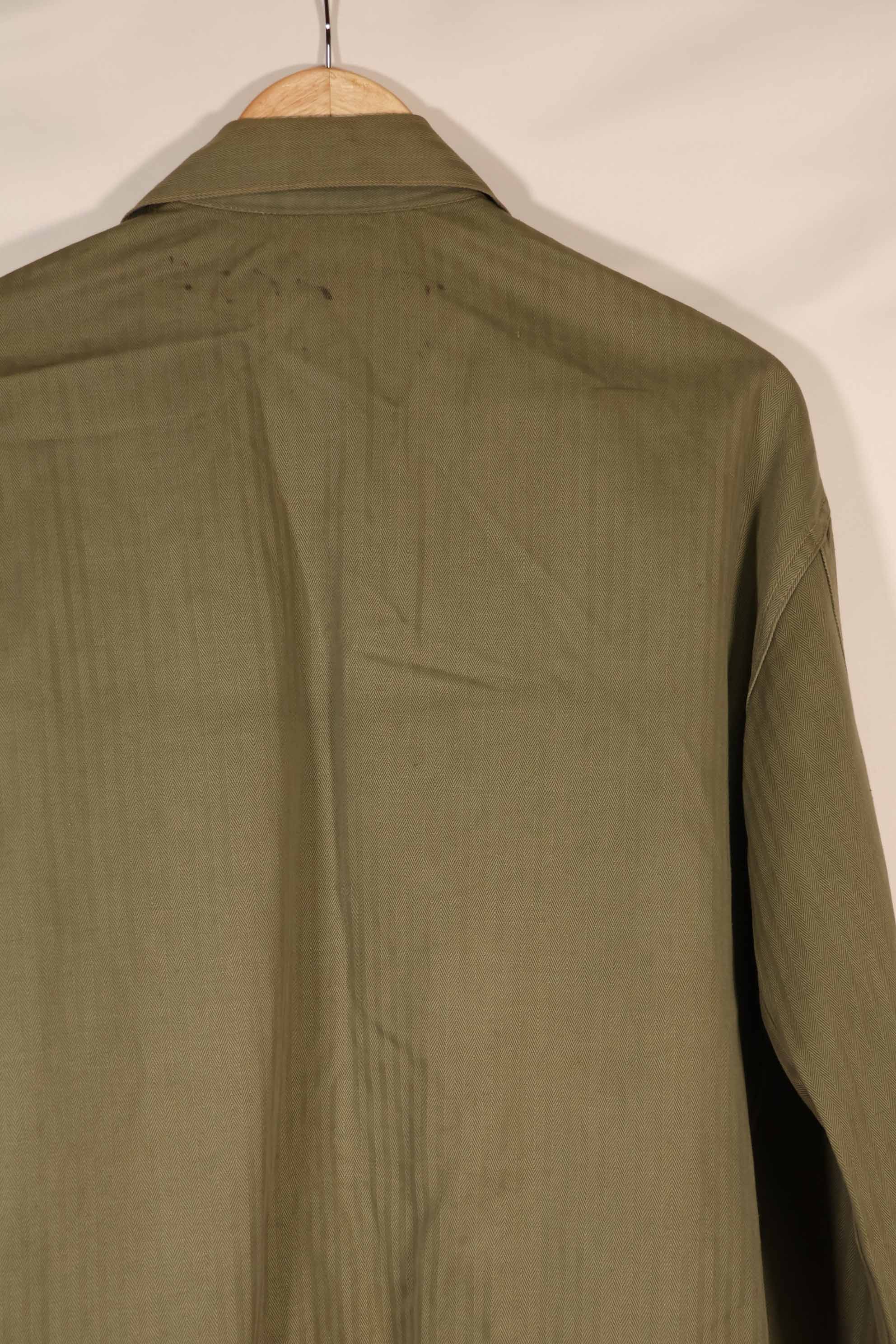 実物　1940年代　アメリカ海兵隊　USMC　M41 HBTユーティリティジャケット　ポケット欠損