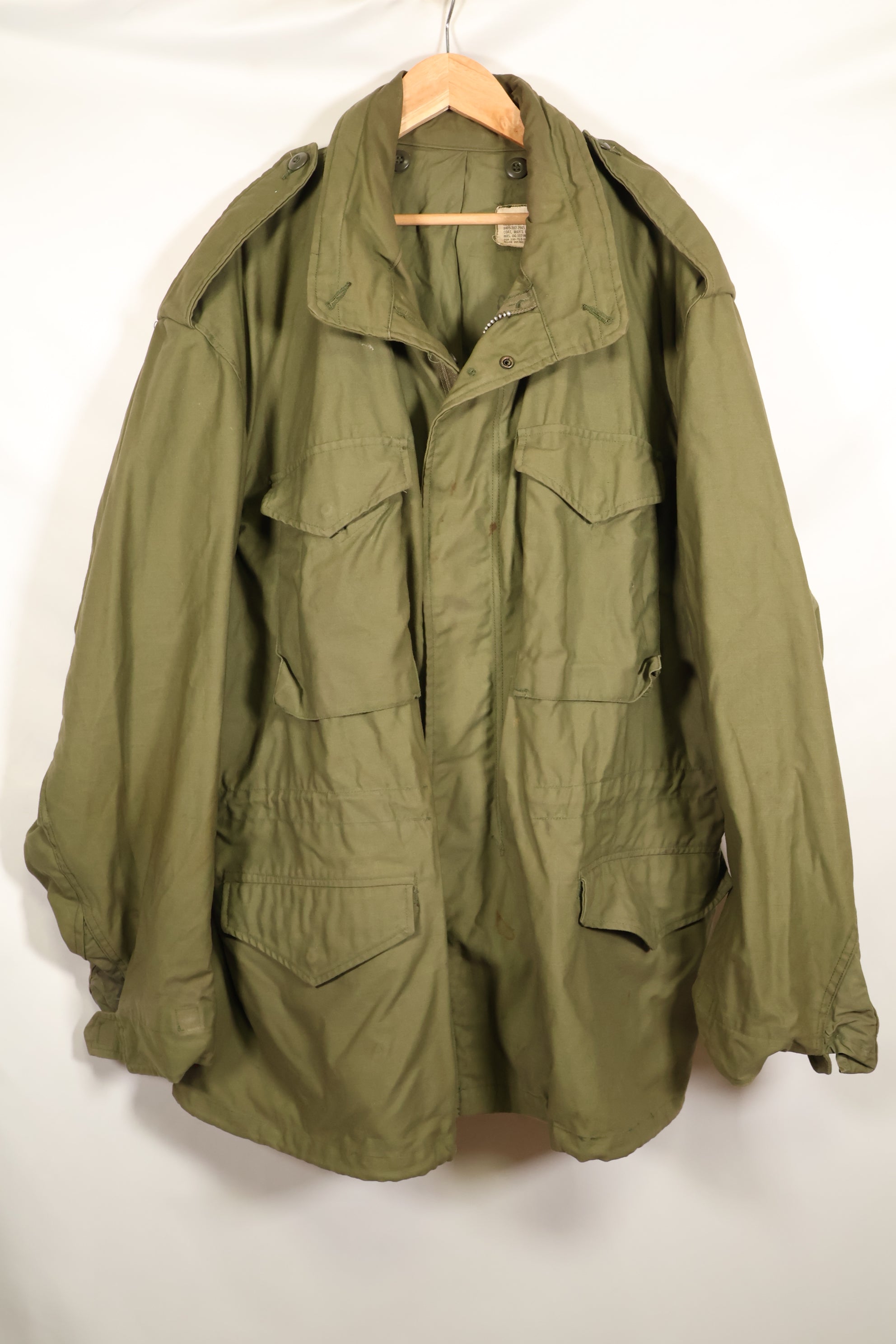 1970年契約　X-L-R　2nd Model　アメリカ軍　M65　フィールドジャケット　希少大きめサイズ　中古品