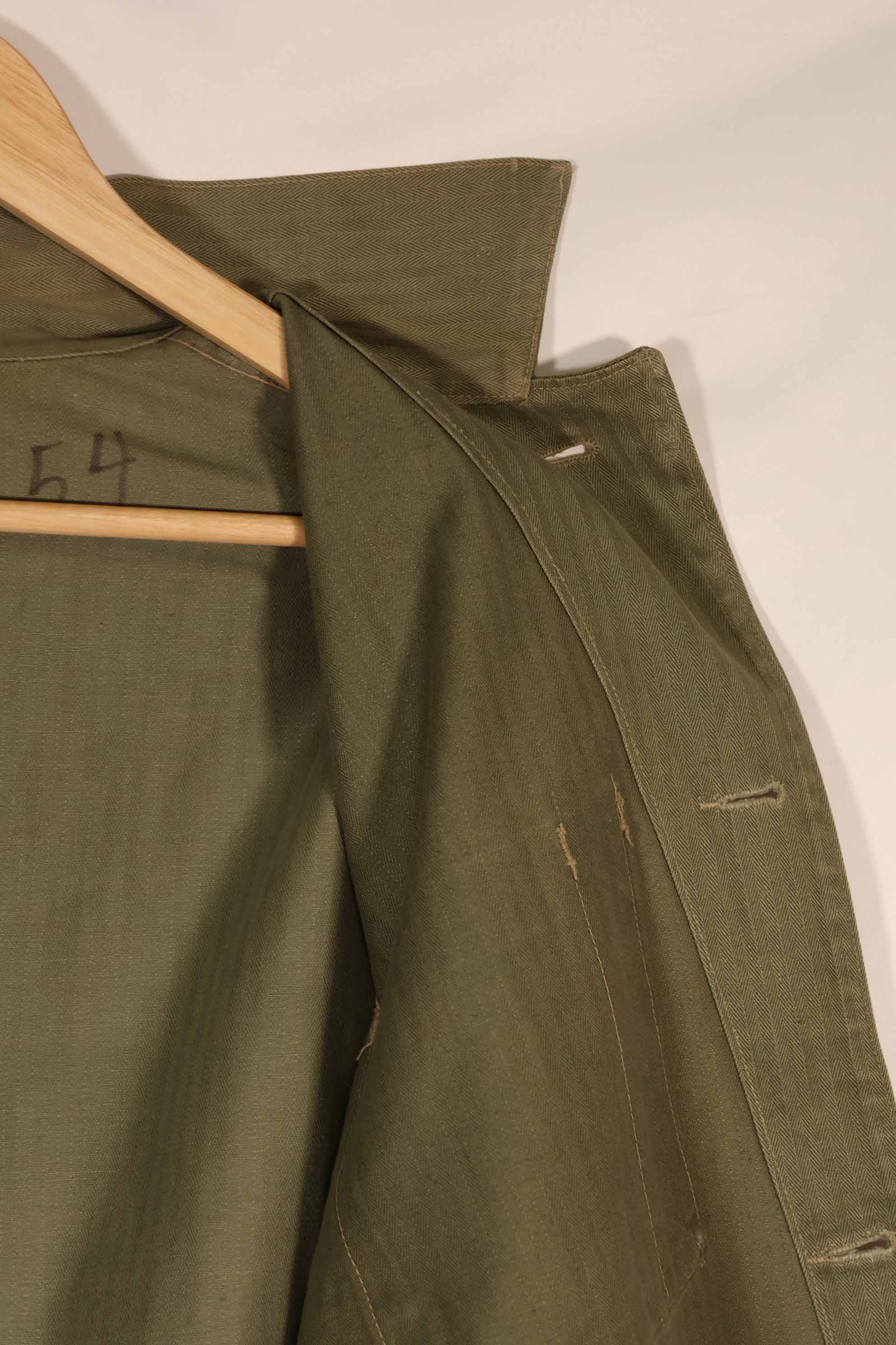 実物　1940年代　アメリカ海兵隊　USMC　M41 HBTユーティリティジャケット　ポケット欠損