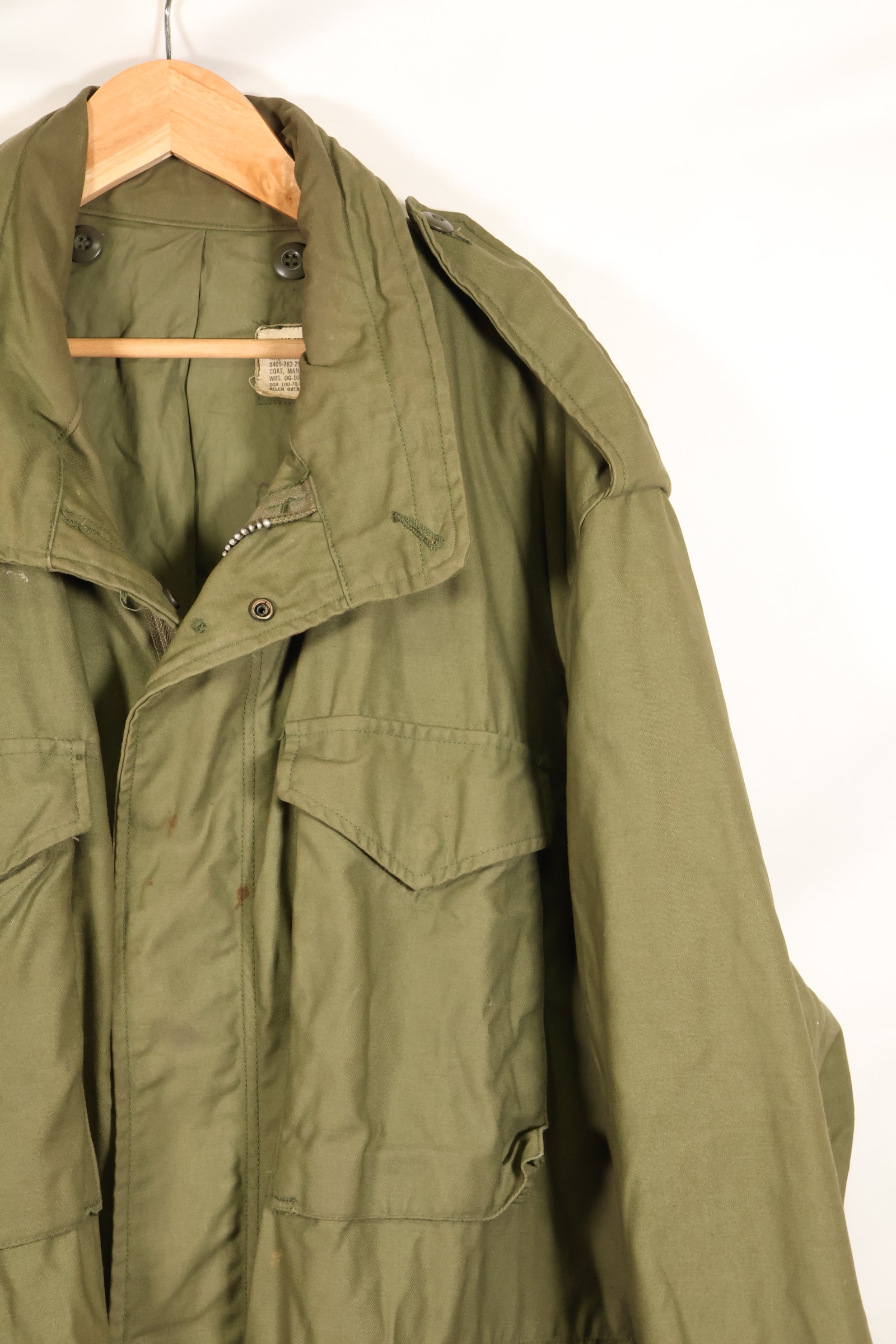 1970年契約　X-L-R　2nd Model　アメリカ軍　M65　フィールドジャケット　希少大きめサイズ　中古品