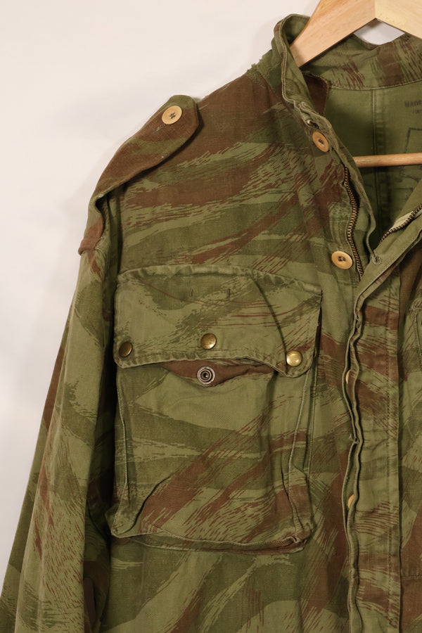 20世纪50年代法国陆军蜥蜴迷彩TAP 47/53空降兵夹克，带以色列印章，二手，品相B