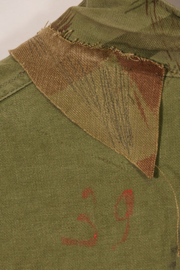 20世纪50年代法国陆军蜥蜴迷彩TAP 47/53空降兵夹克，带以色列印章，二手，品相B