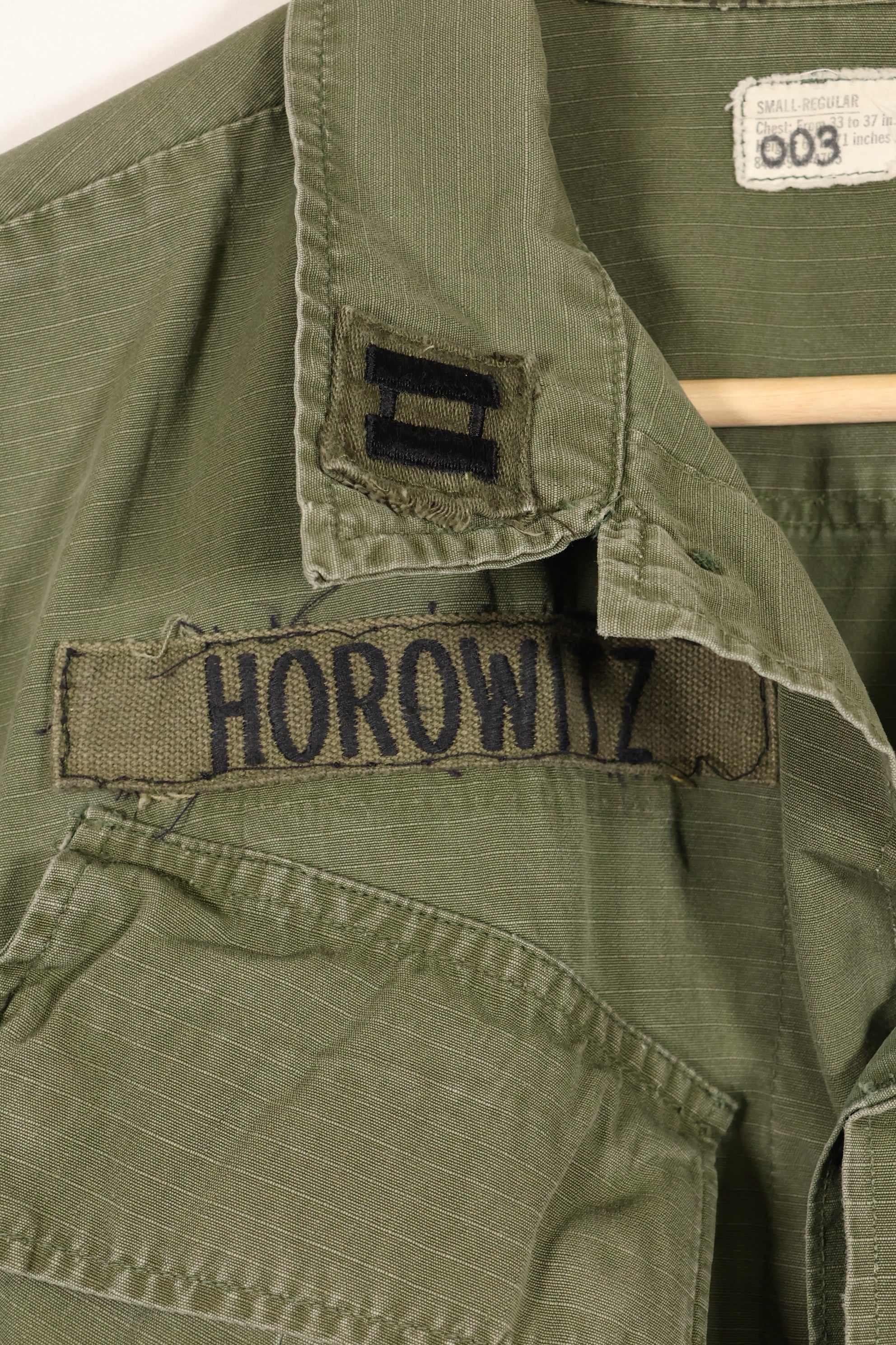 1970年契約　SMALL-REGULAR　4th Model ジャングルファティーグ　ジャケット　中古品　映画会社放出