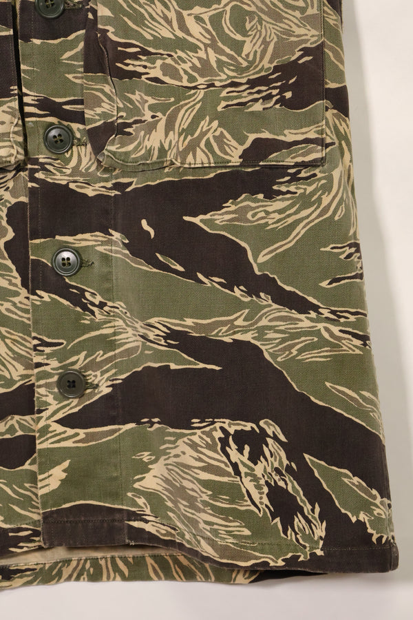 1960年代　USカット　沖縄タイガー　タイガーストライプ　シャツ改造ベスト　US-S　中古品