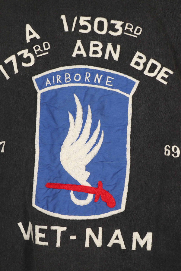 実物　ベトナム戦争　ツアージャケット　173空挺旅団　1967-1969　レア品
